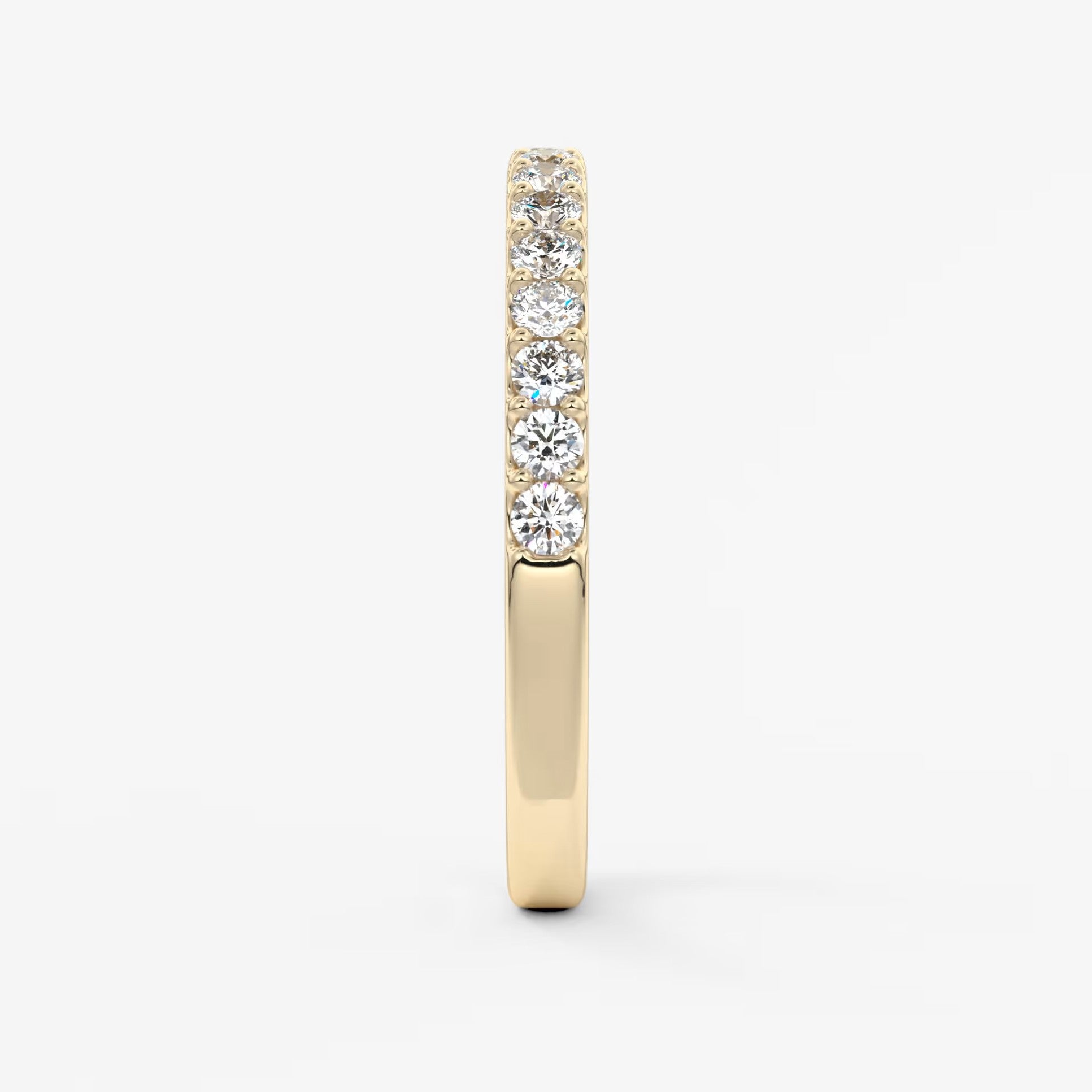 Elise classic half-eternity wedding band