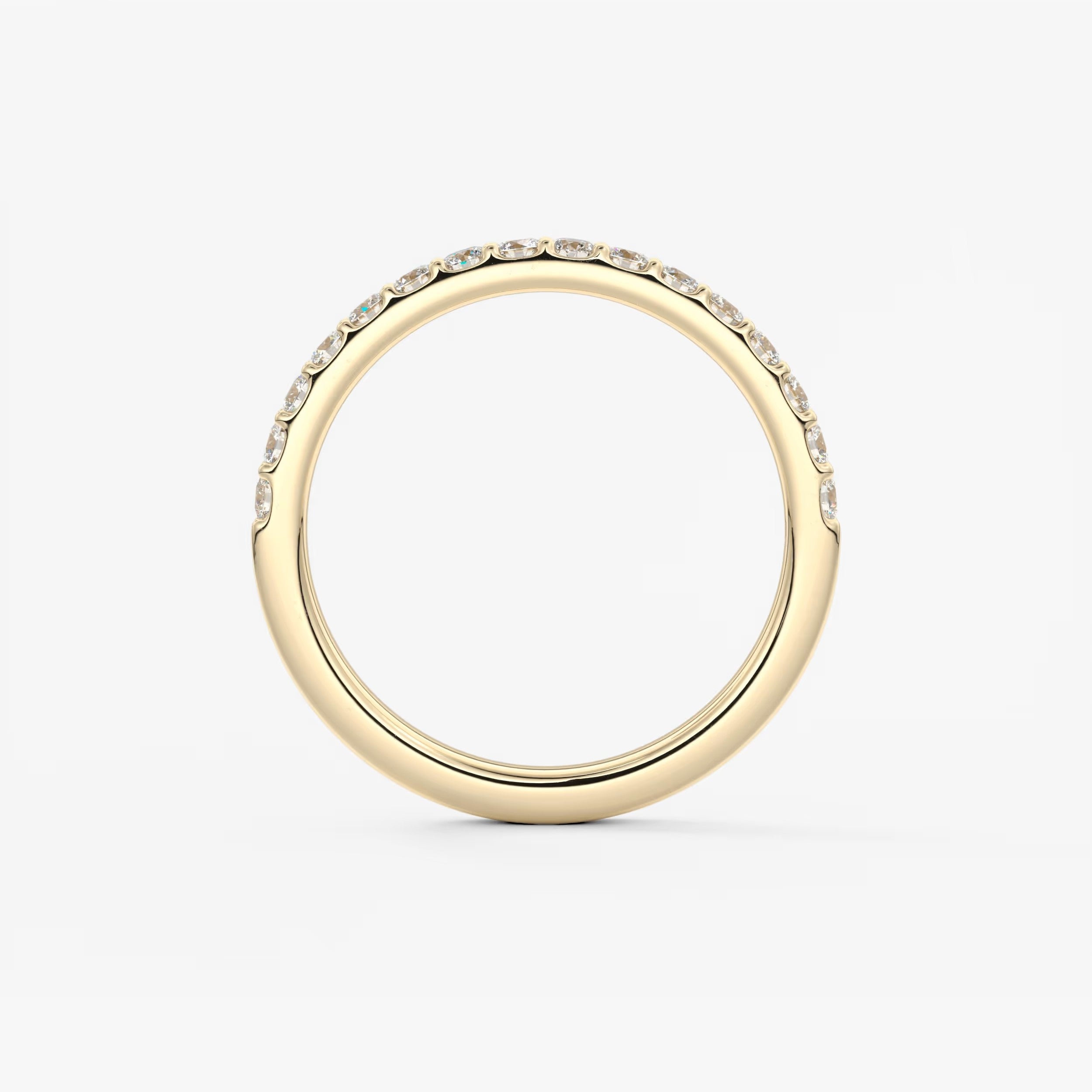 Elise classic half-eternity wedding band