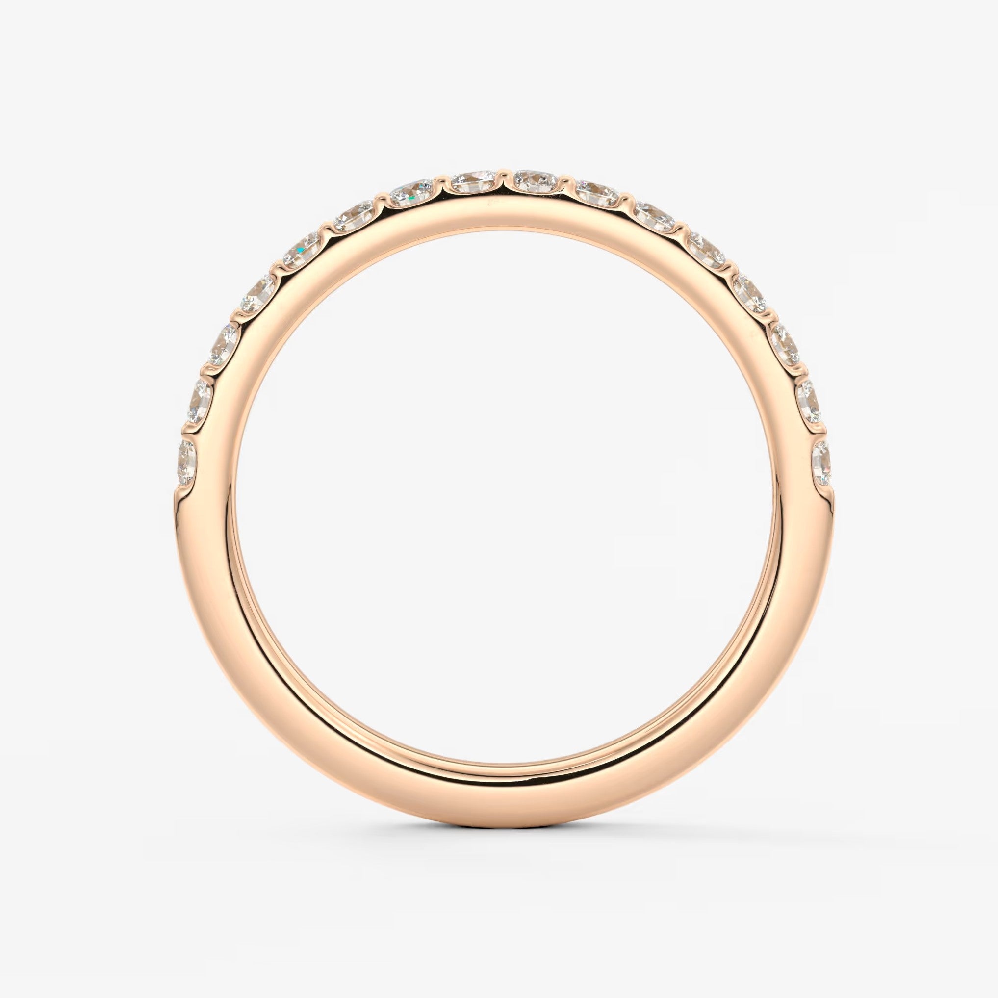 Elise classic half-eternity wedding band