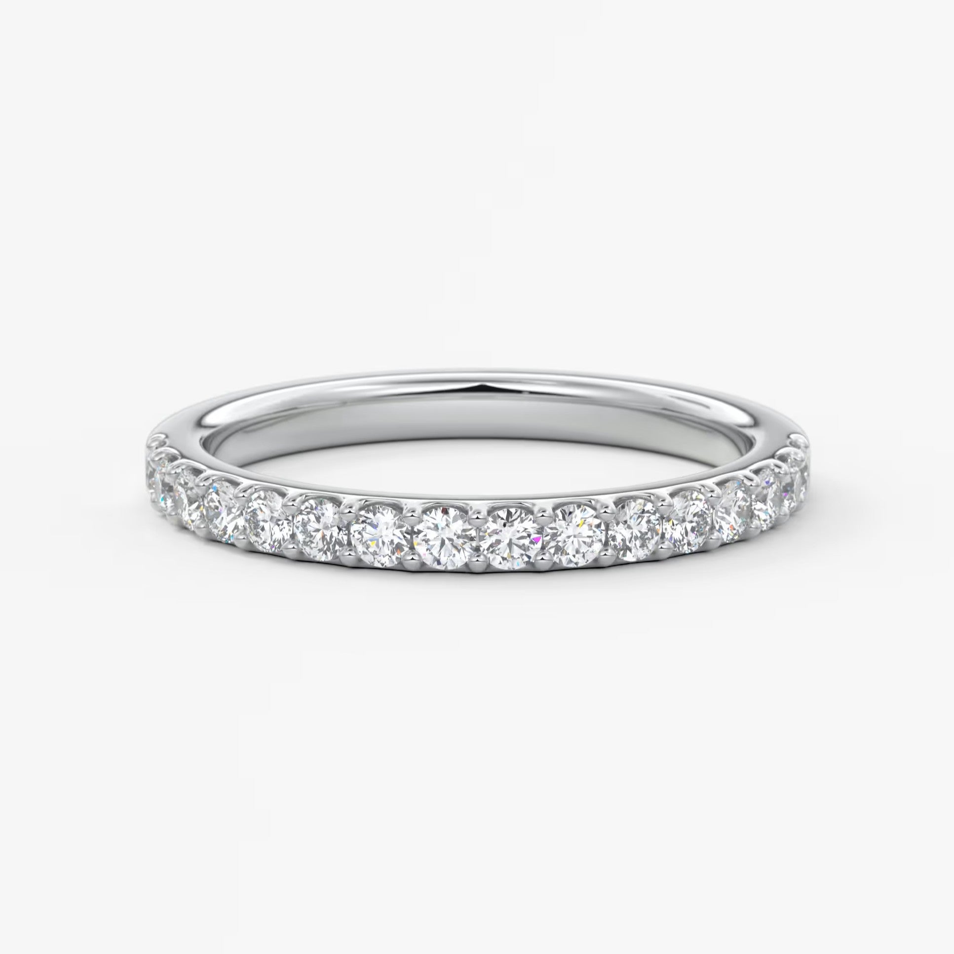 Elise classic half-eternity wedding band