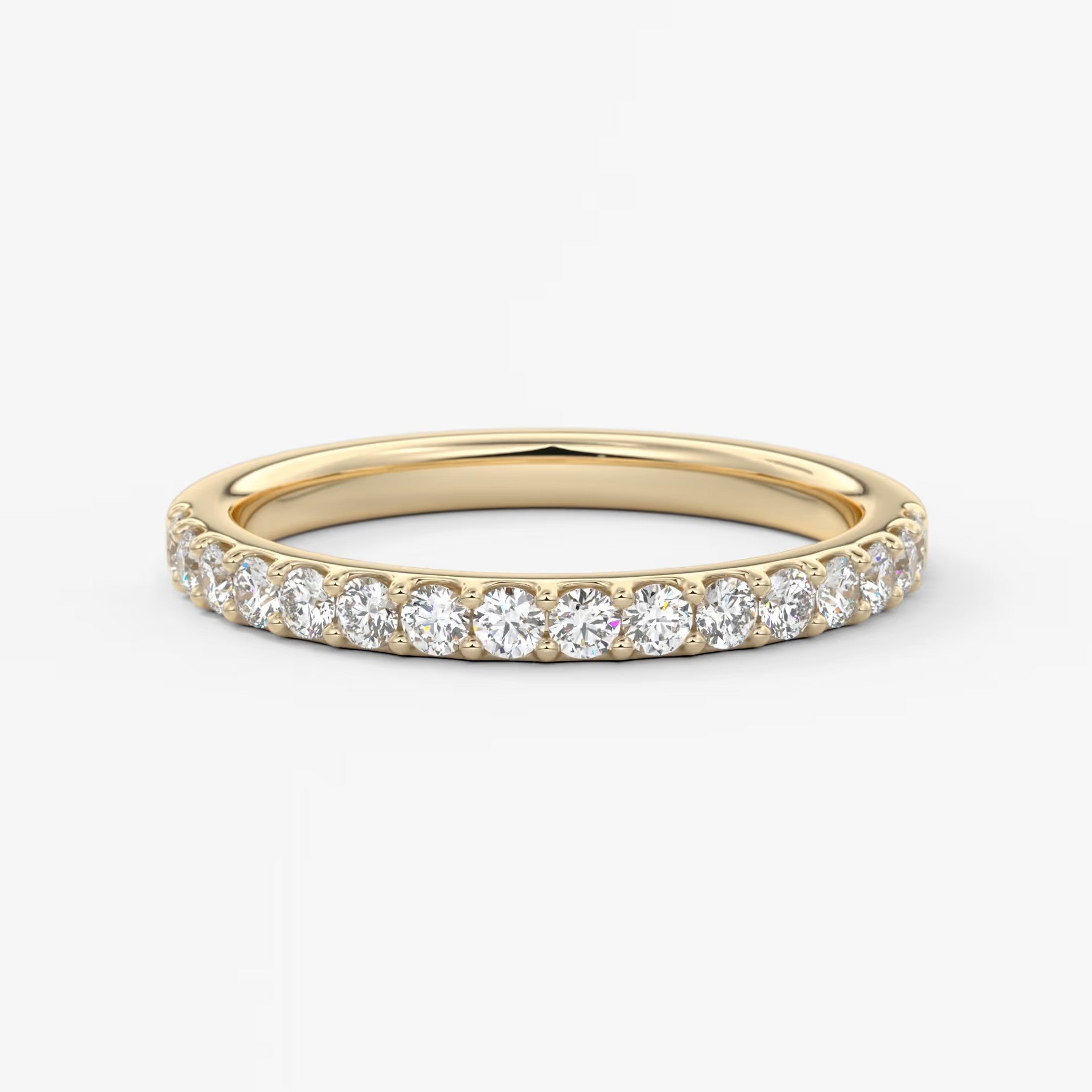Elise classic half-eternity wedding band