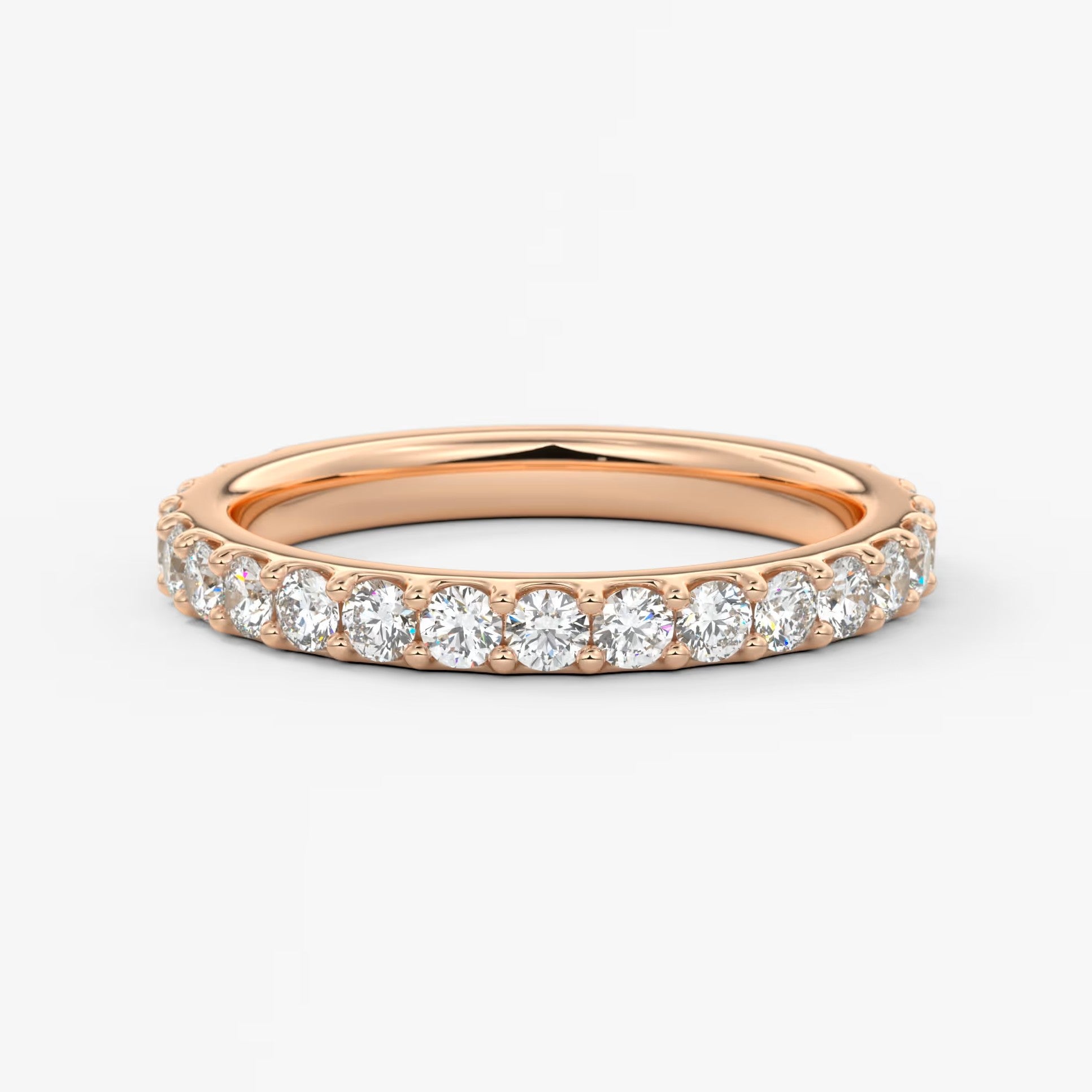Elise classic three-quarter eternity wedding band