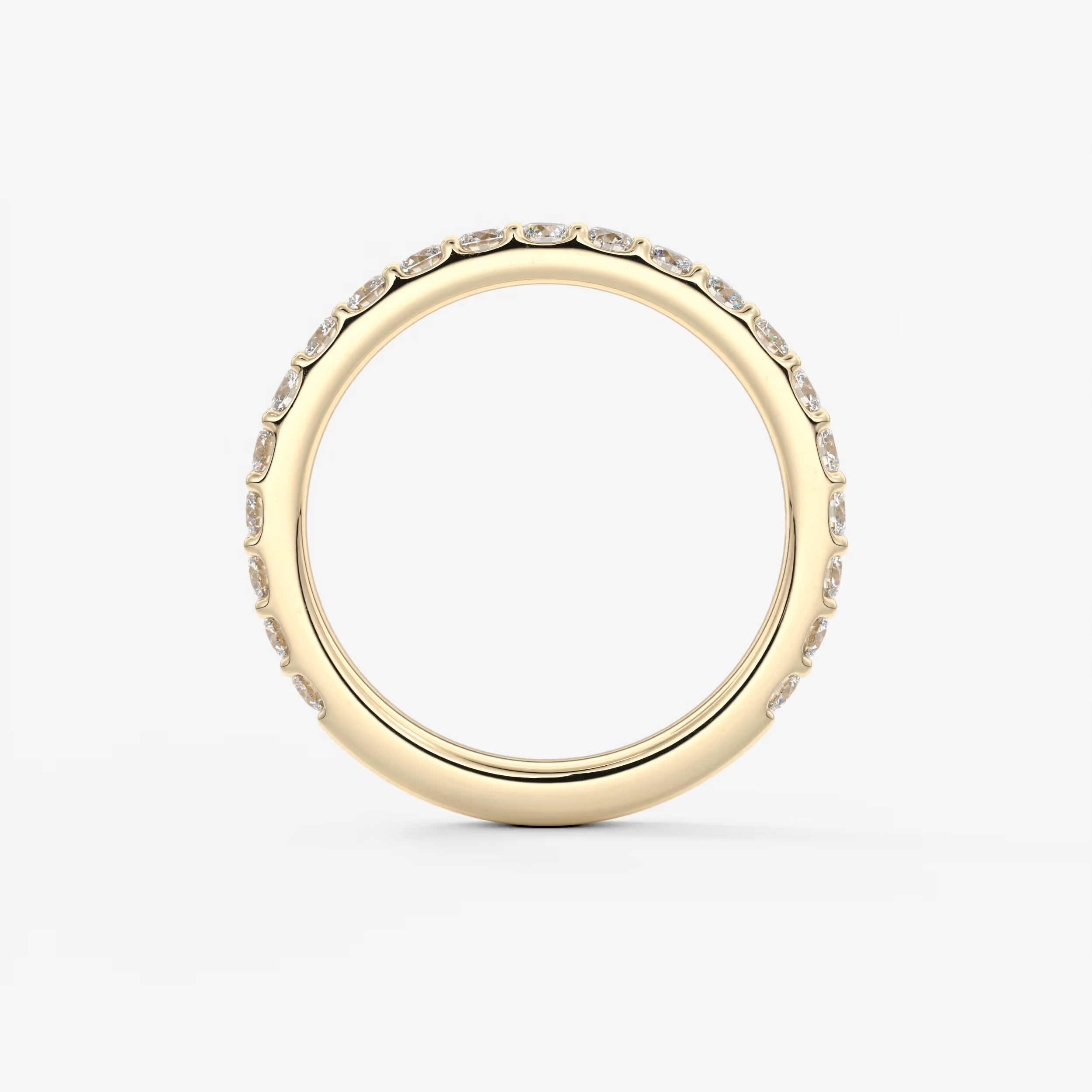 Elise classic three-quarter eternity wedding band