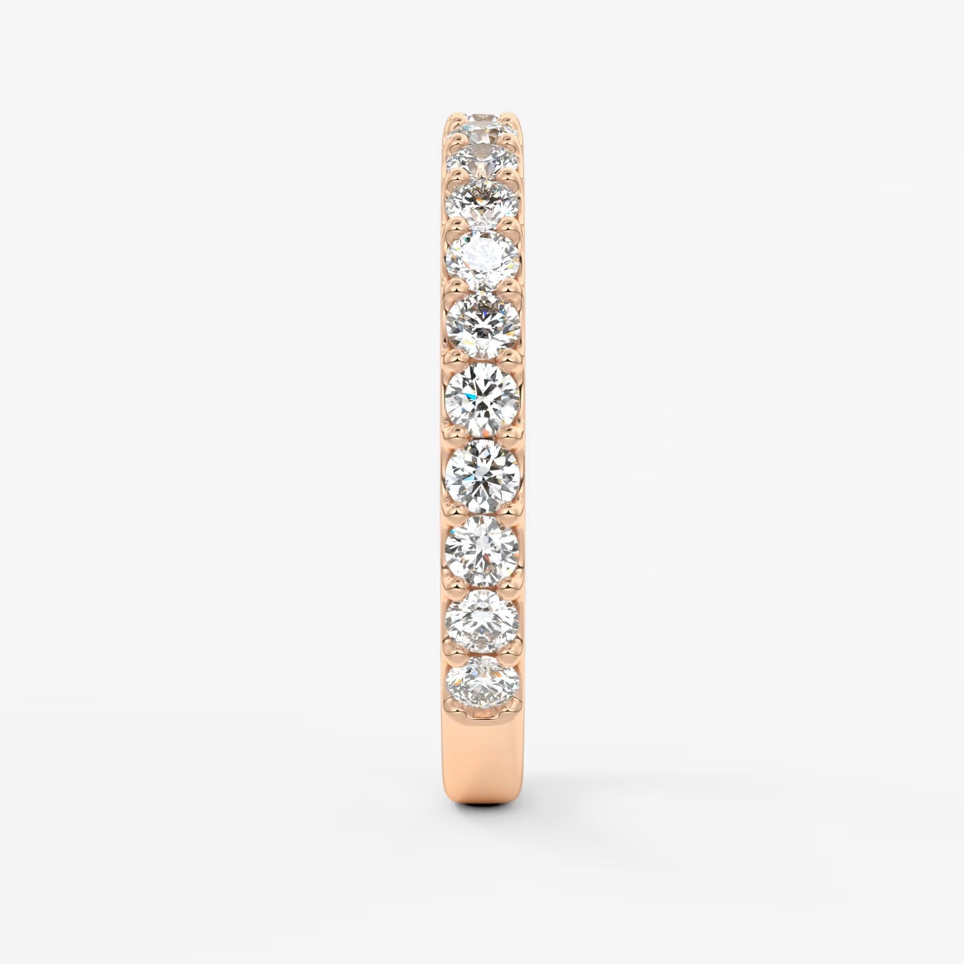 Elise classic three-quarter eternity wedding band
