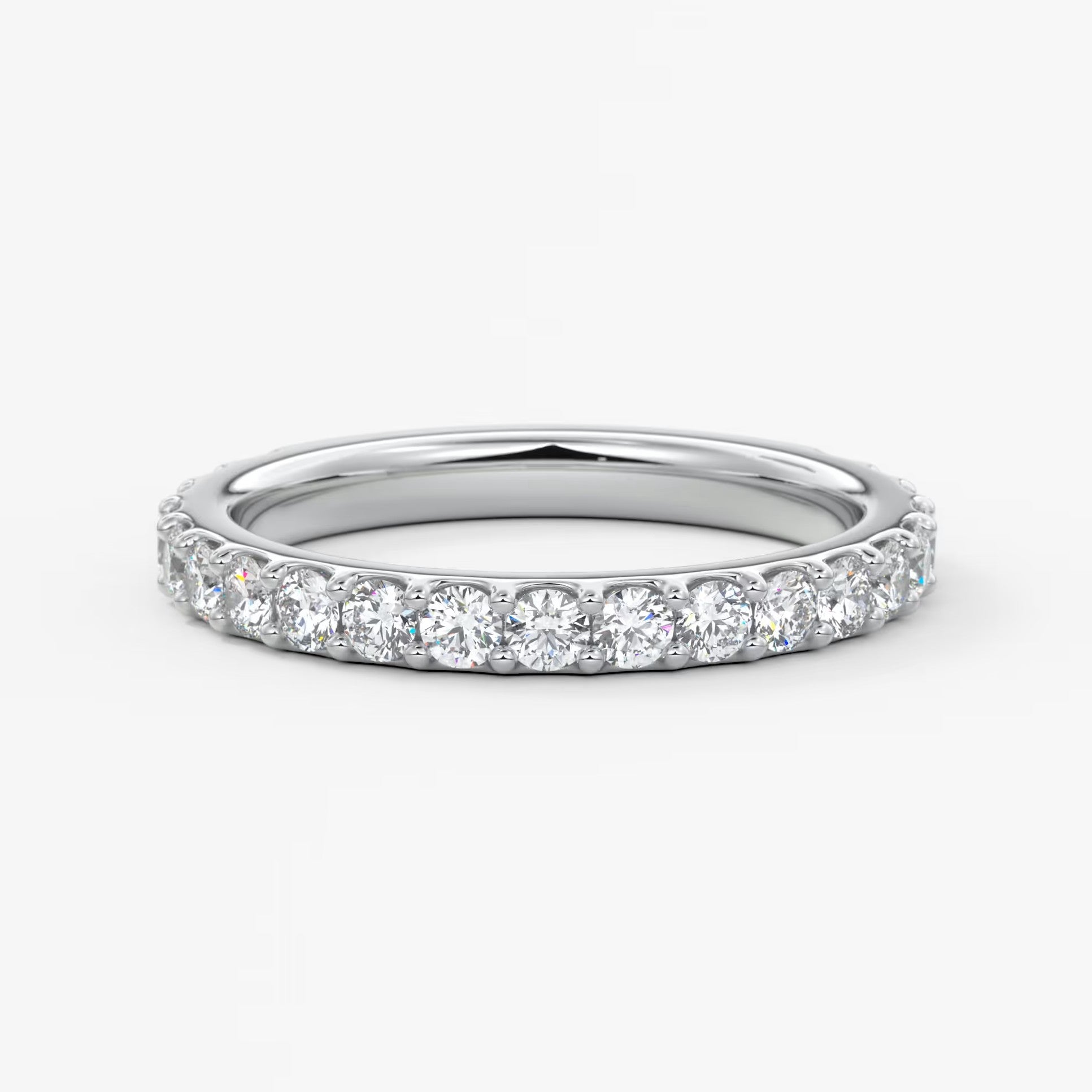 Elise classic three-quarter eternity wedding band