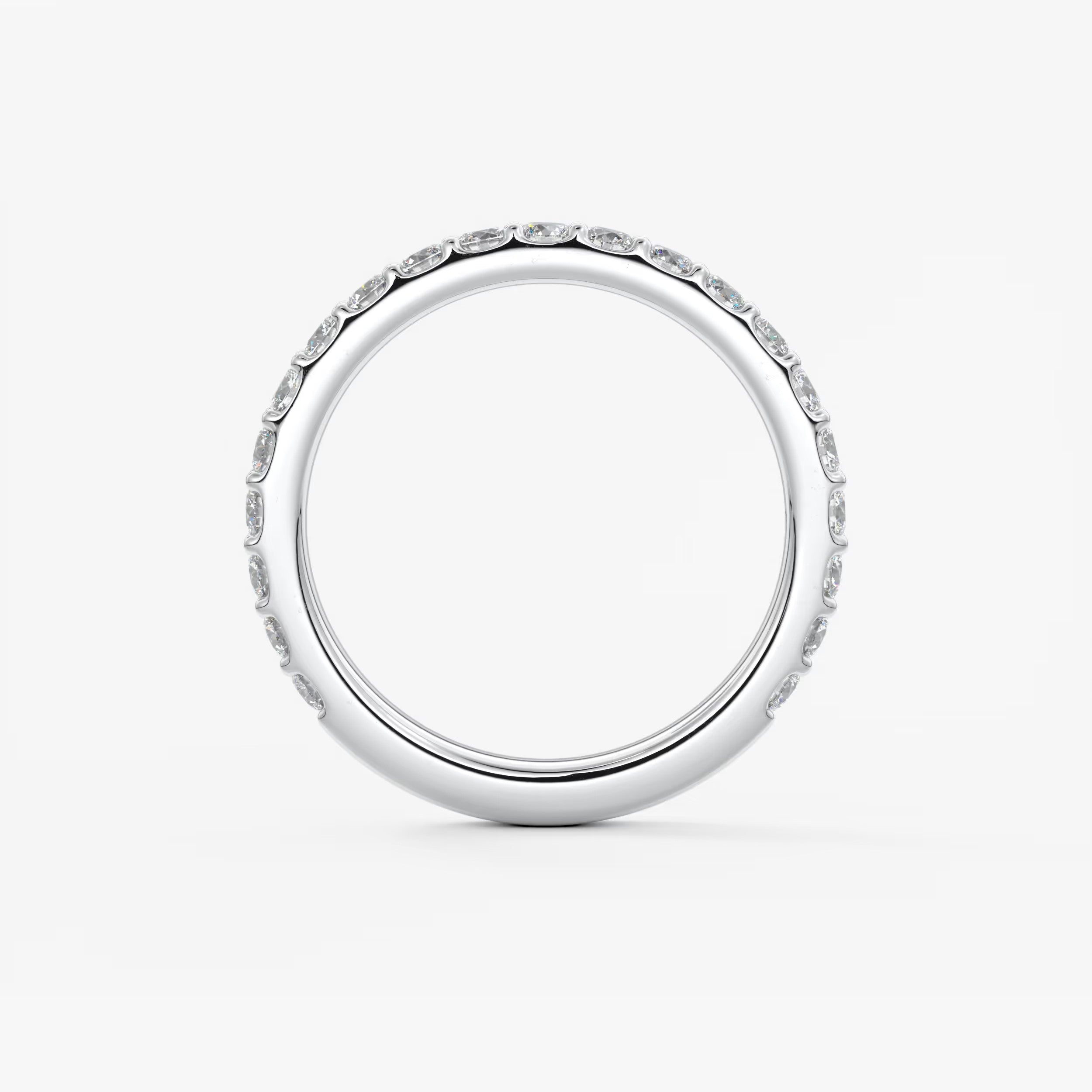 Elise classic three-quarter eternity wedding band