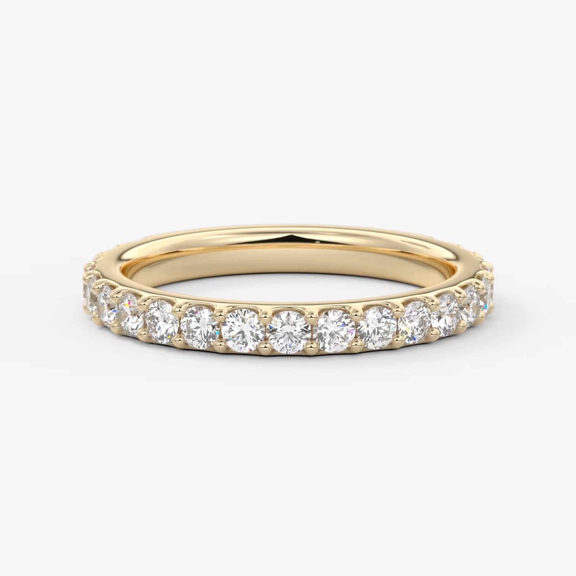 Elise classic three-quarter eternity wedding band