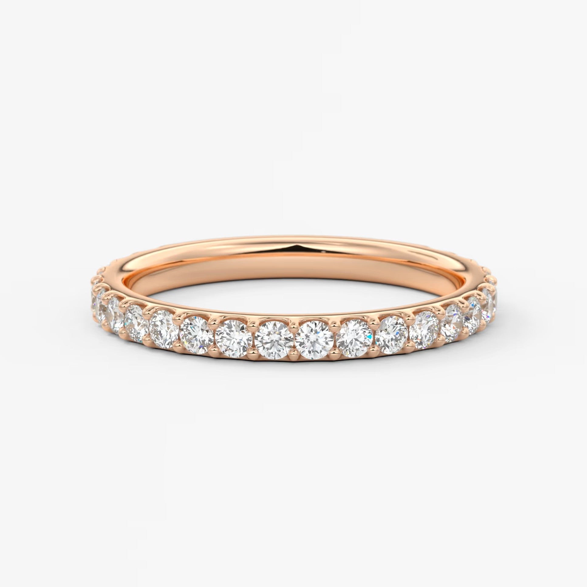 Elise classic three-quarter eternity wedding band