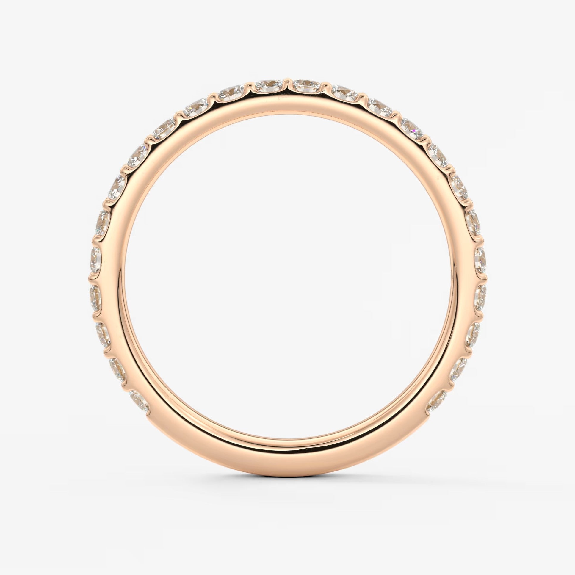 Elise classic three-quarter eternity wedding band