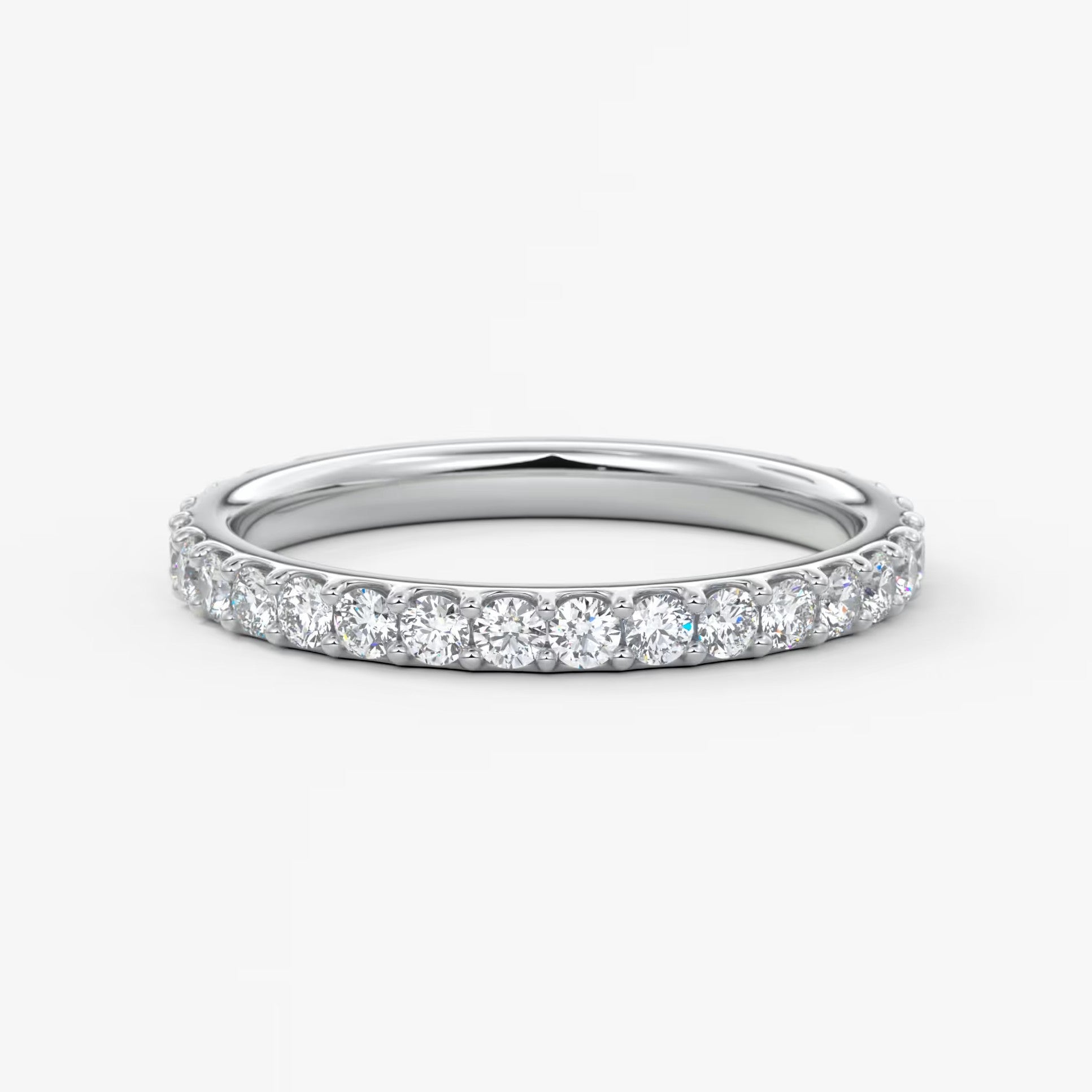 Elise classic three-quarter eternity wedding band
