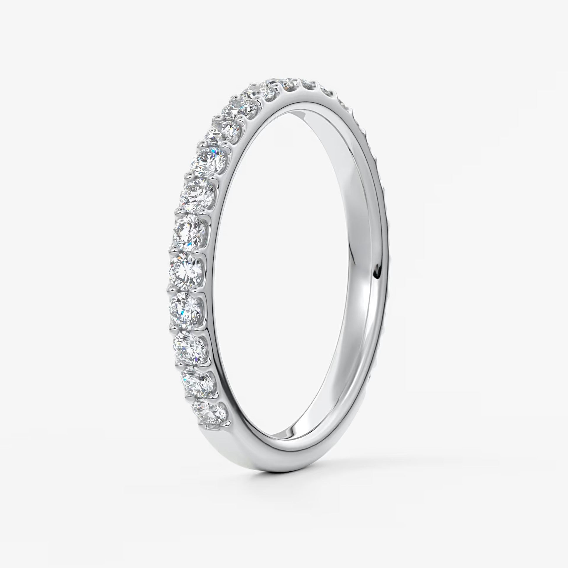 Elise classic three-quarter eternity wedding band