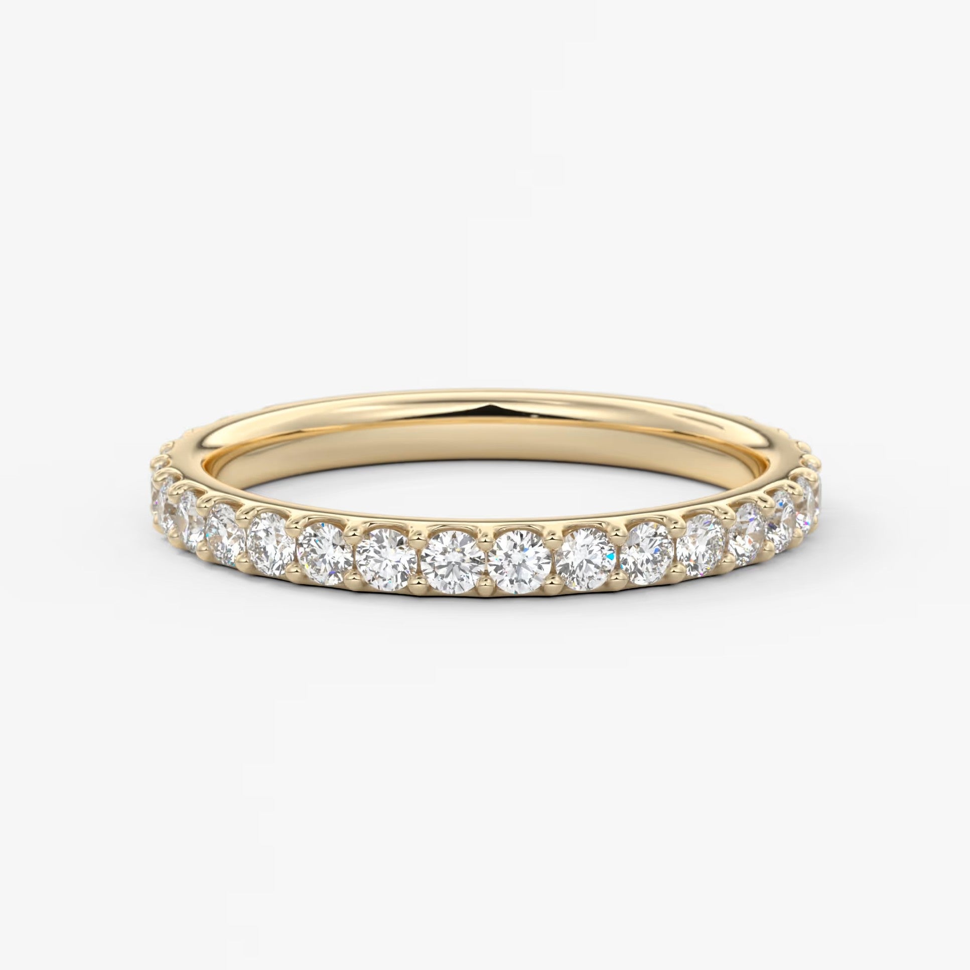 Elise classic three-quarter eternity wedding band