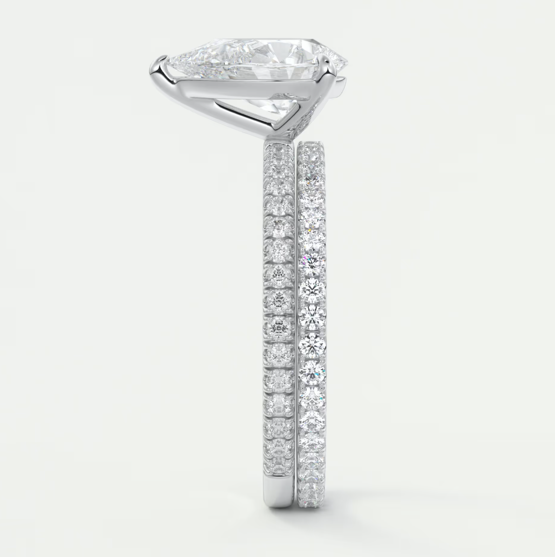 Custom made isolde princess pavé solitaire ring | lab-grown diamond or moissanite
