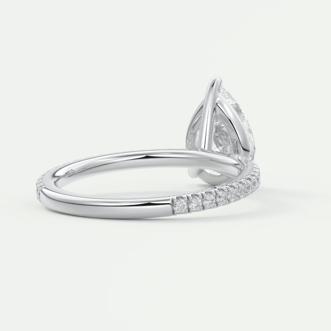 Custom made isolde princess pavé solitaire ring | lab-grown diamond or moissanite