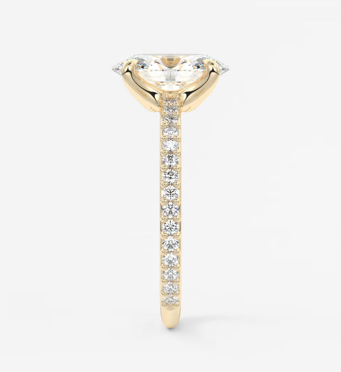 Liora oval pave lab diamond engagement ring – 2.52ct d vvs2