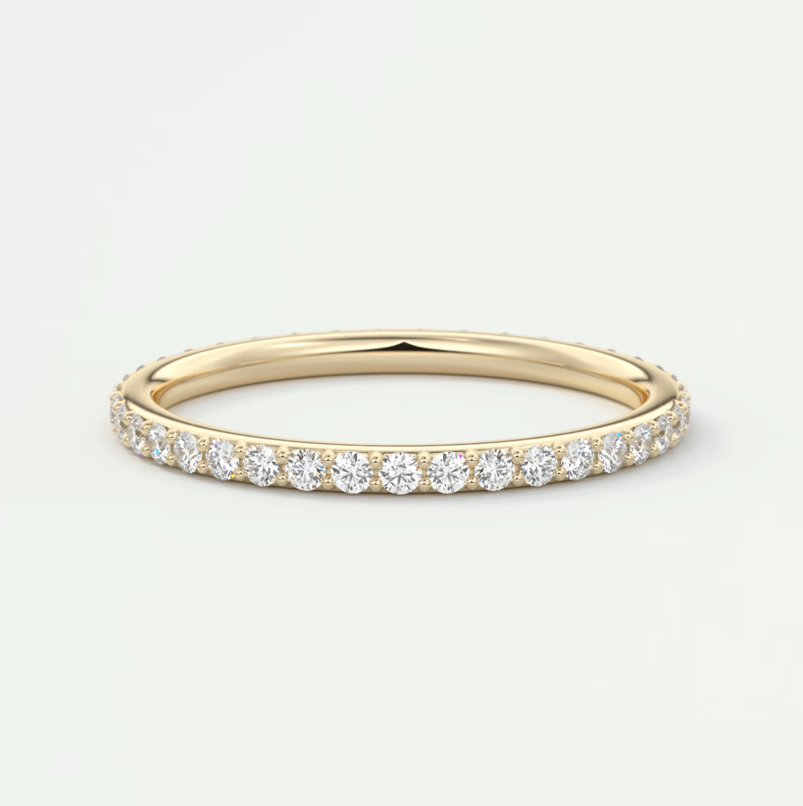 Custom made lunara 1.6mm eternity band | lab-grown or natural diamonds