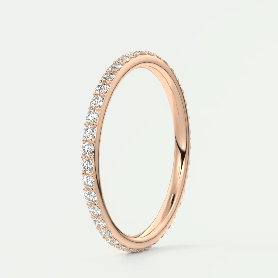 Custom made lunara 1.6mm eternity band | lab-grown or natural diamonds
