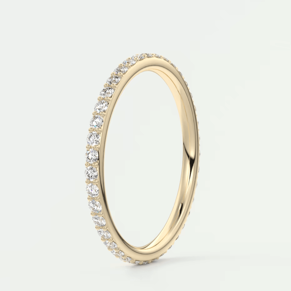 Custom made lunara 1.6mm eternity band | lab-grown or natural diamonds