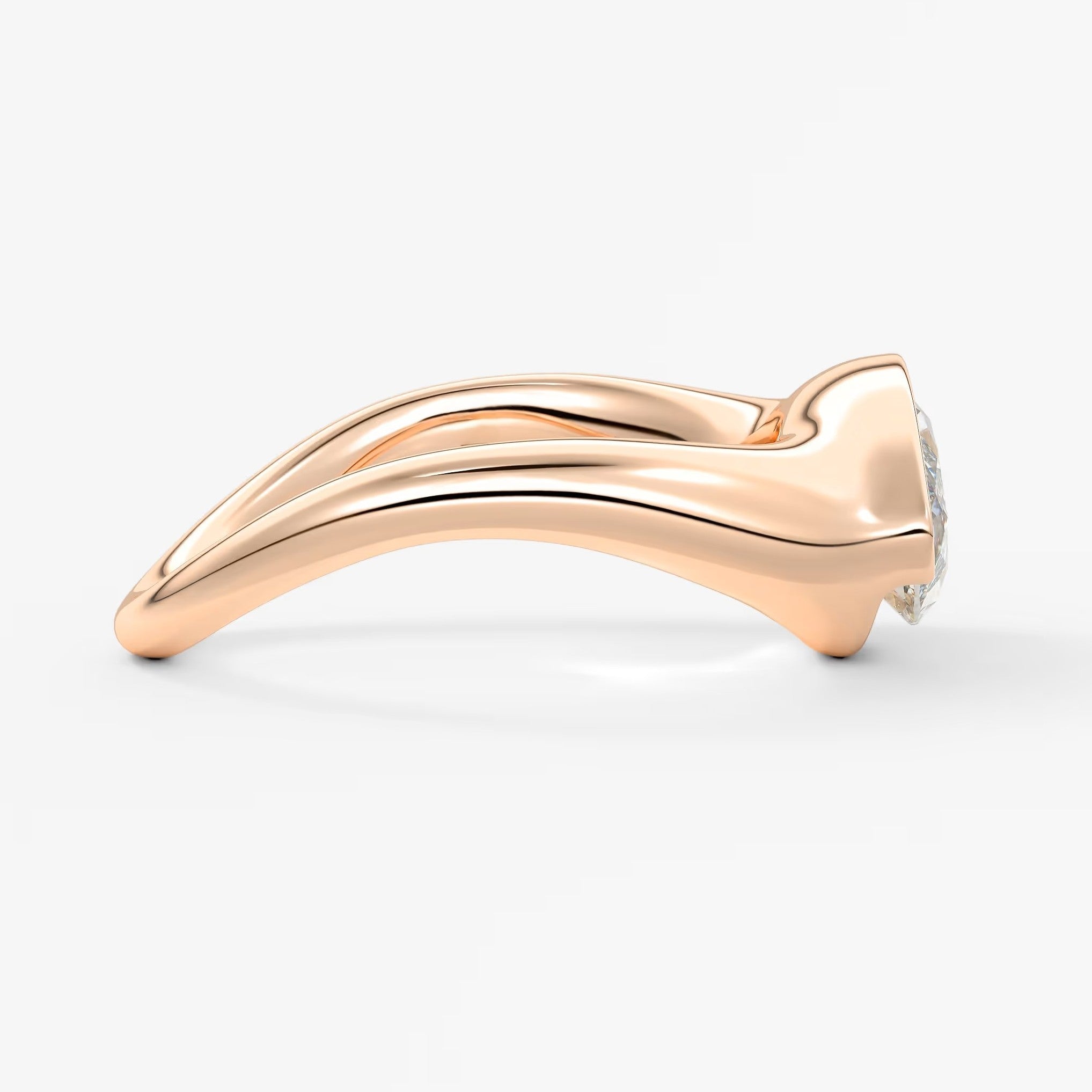 Lyra – east-west half bezel marquise engagement ring