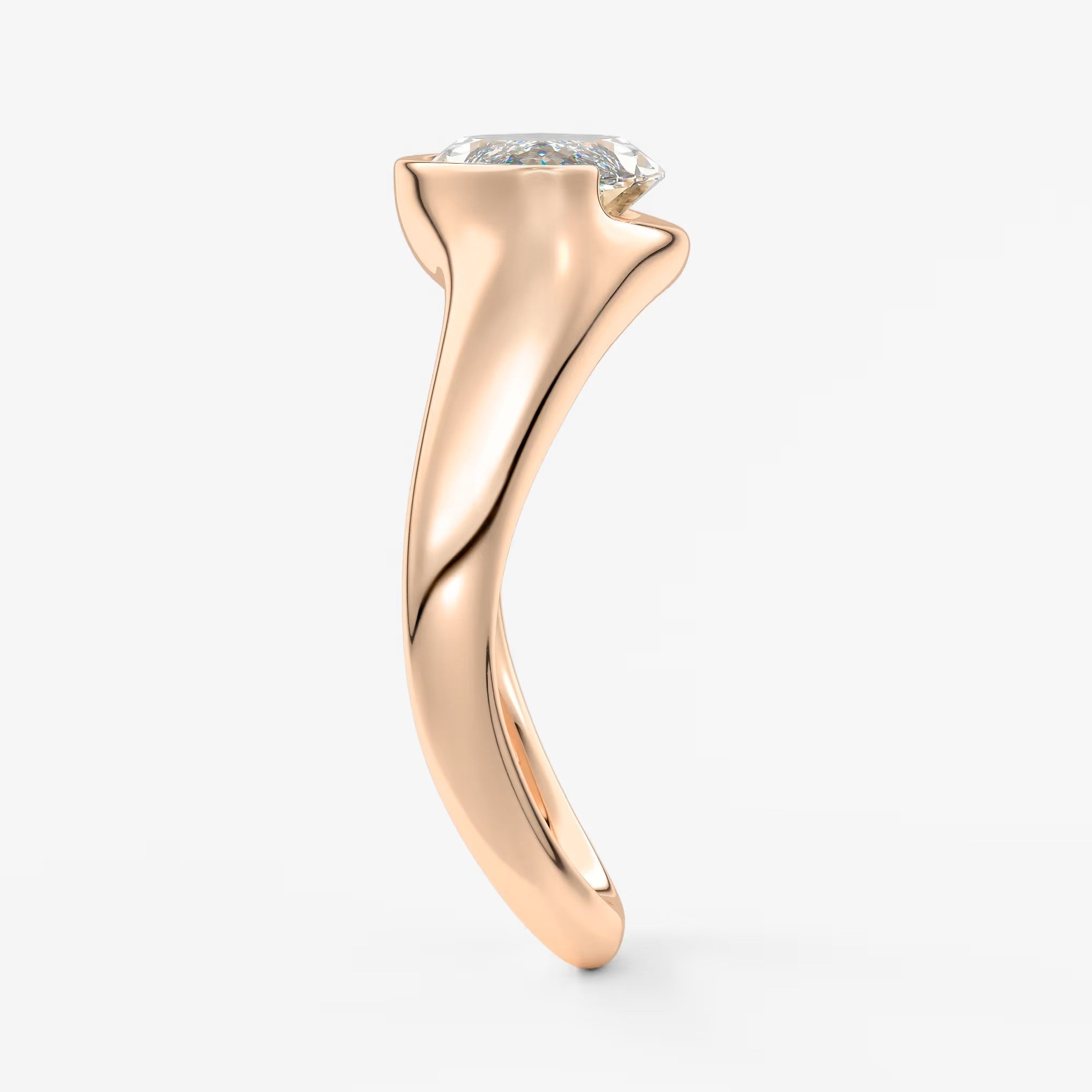 Lyra – east-west half bezel marquise engagement ring