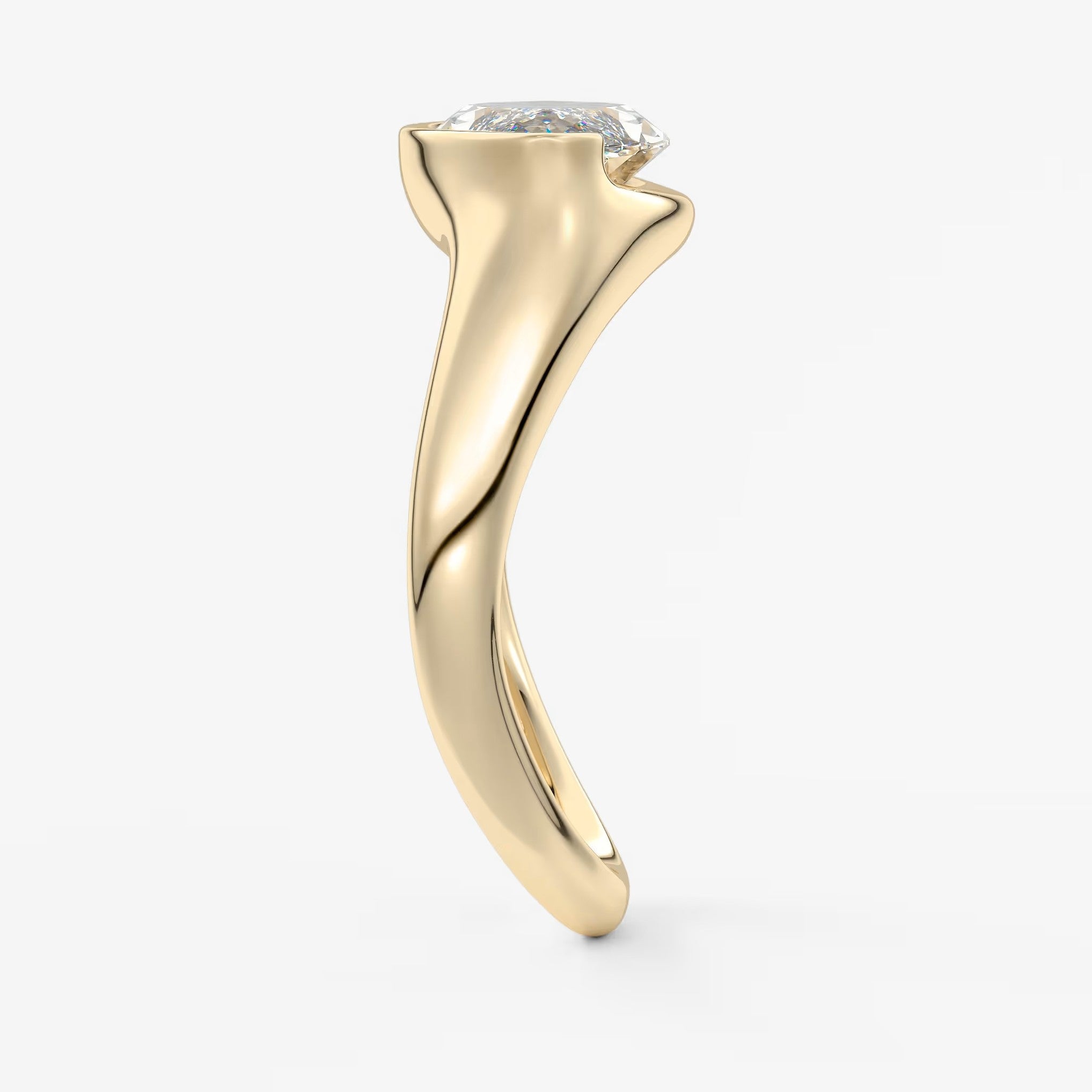 Lyra – east-west half bezel marquise engagement ring
