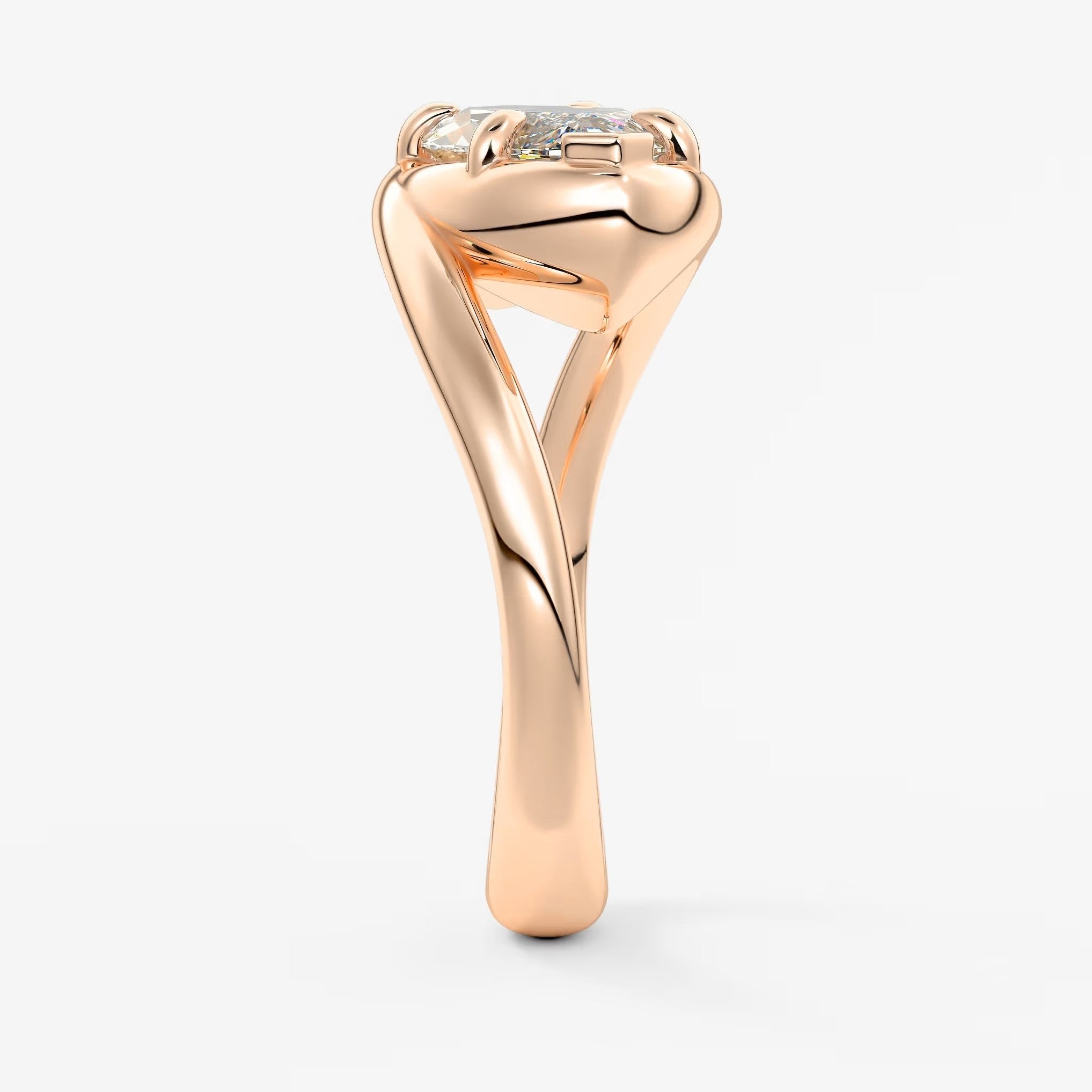 The flow – east-west marquise engagement ring