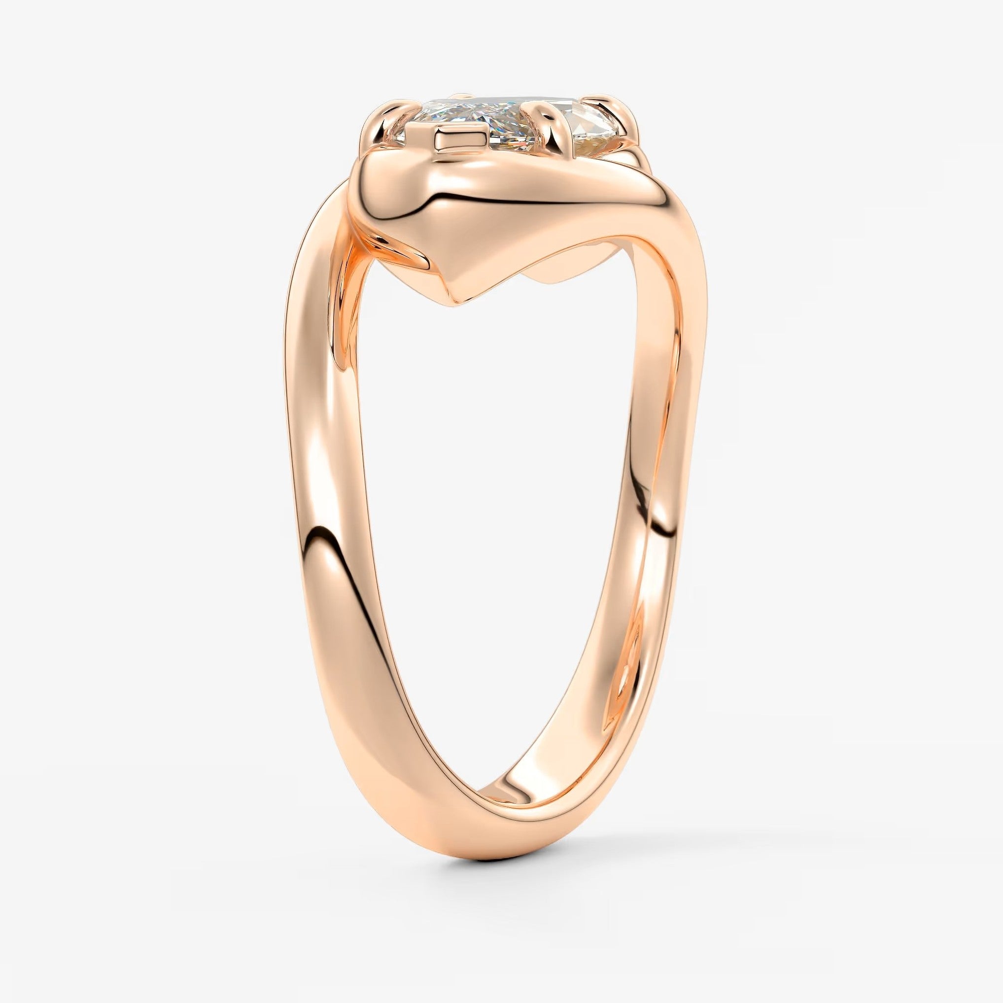 The flow – east-west marquise engagement ring