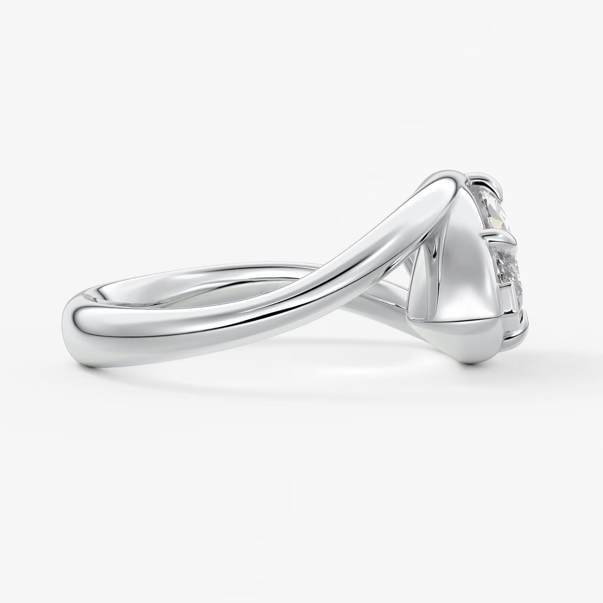 The flow – east-west marquise engagement ring