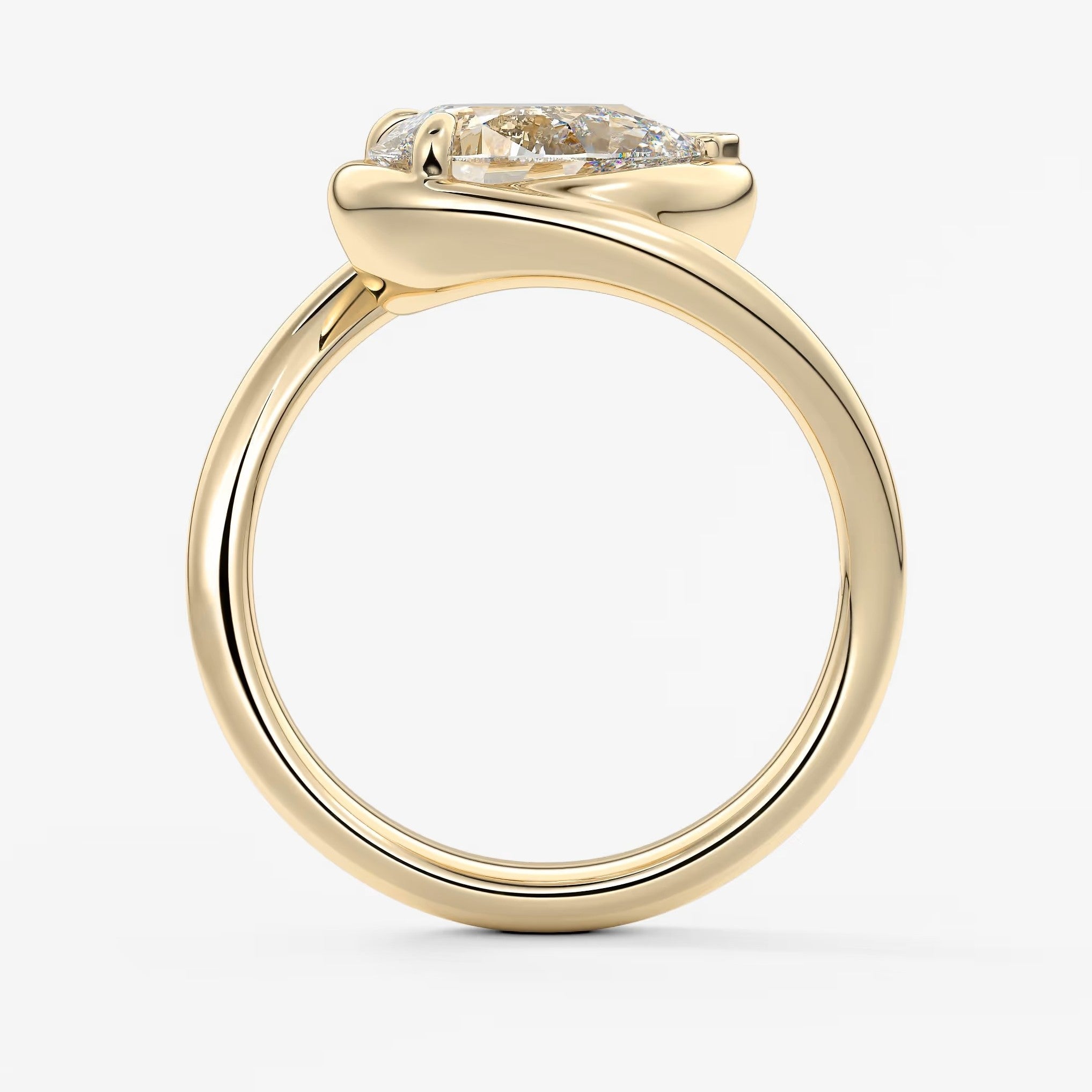 The flow – pear engagement ring