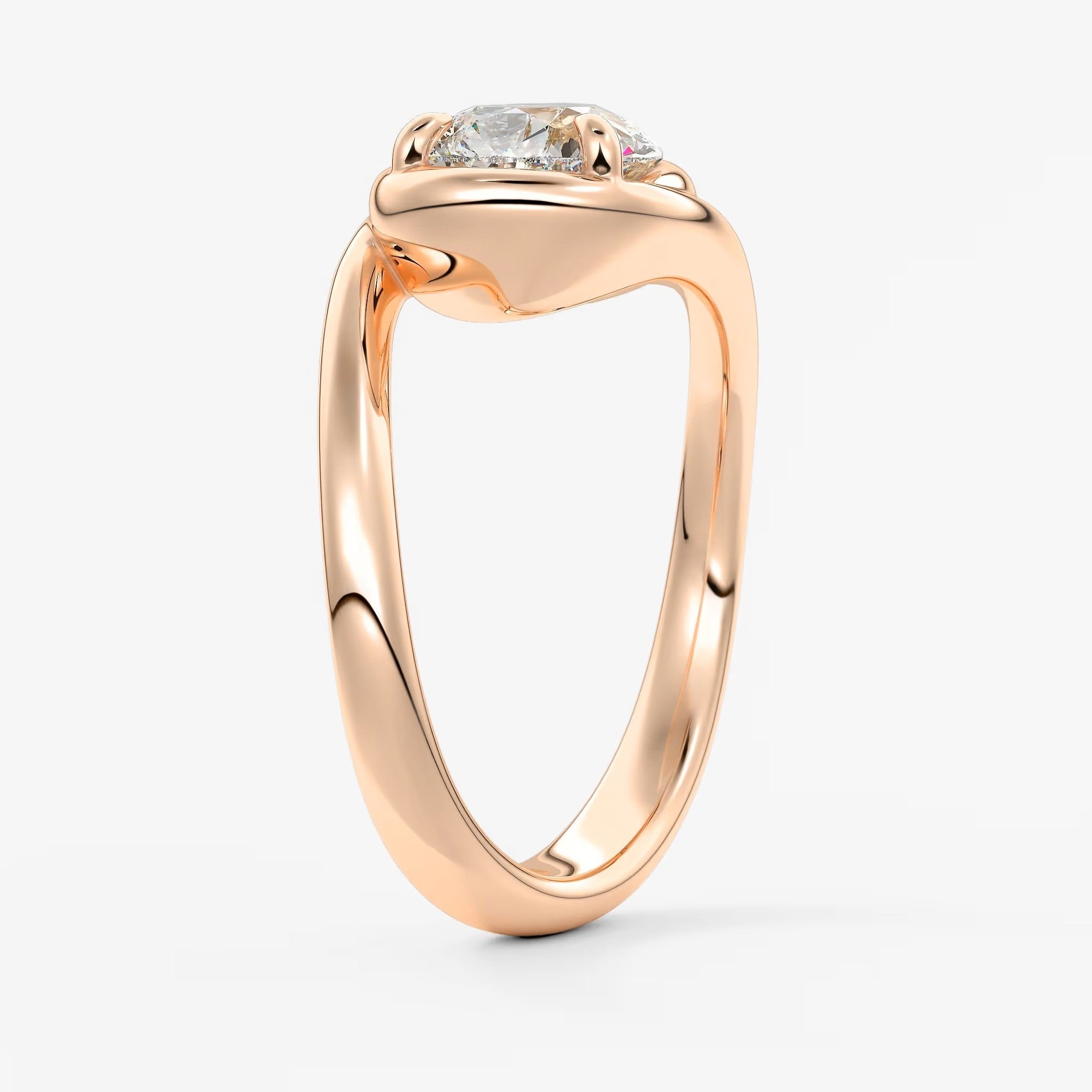 The flow – pear engagement ring