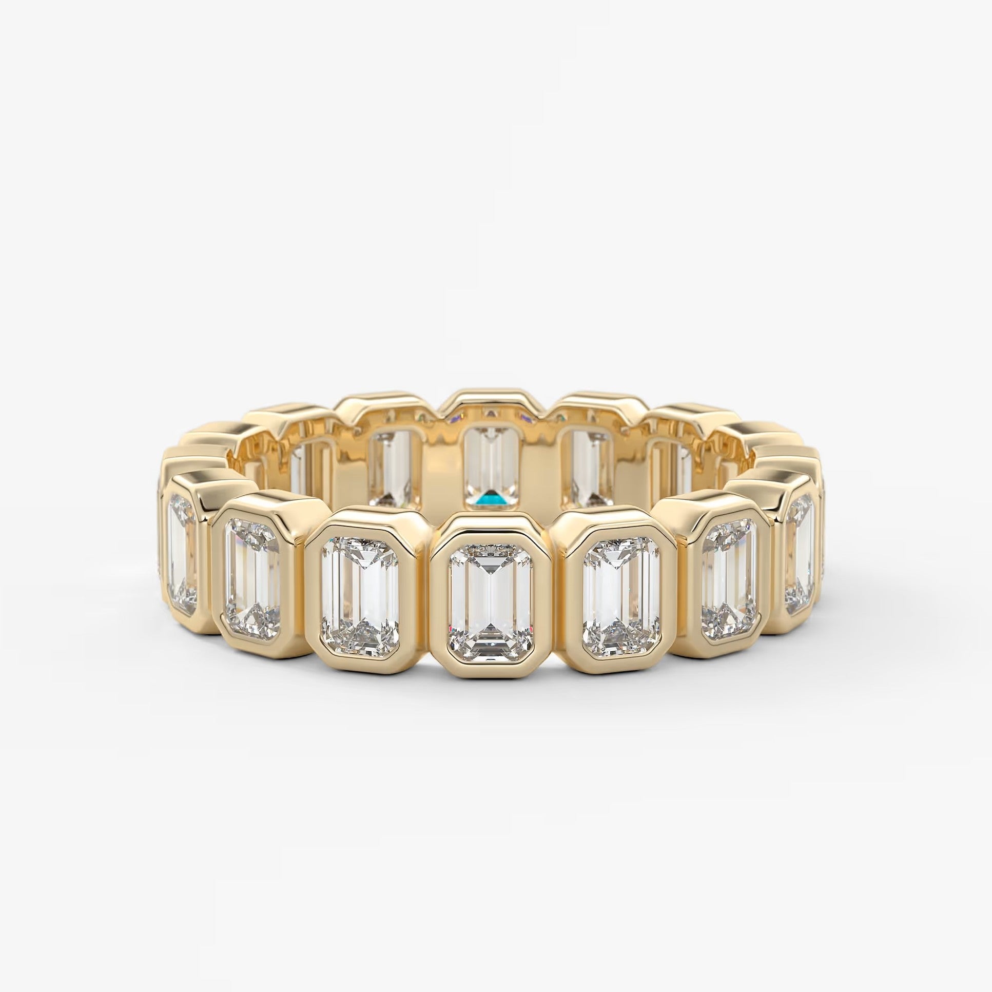 Valora emerald bezel eternity band
