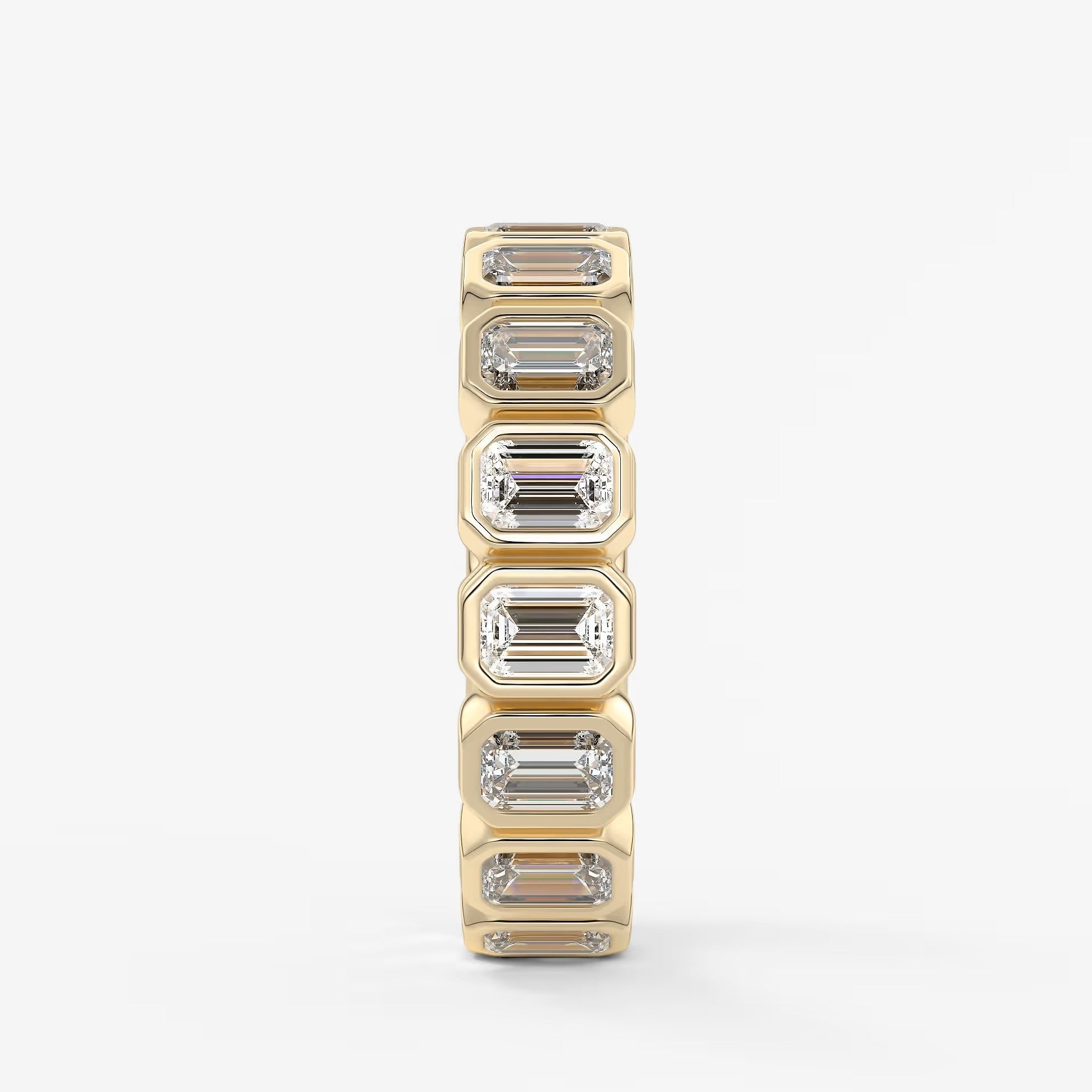 Valora emerald bezel eternity band