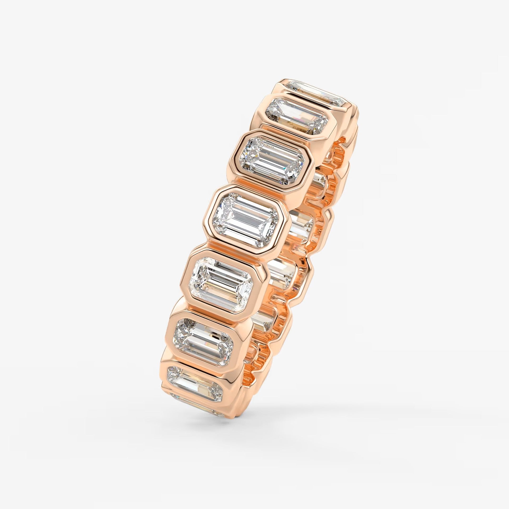 Valora emerald bezel eternity band