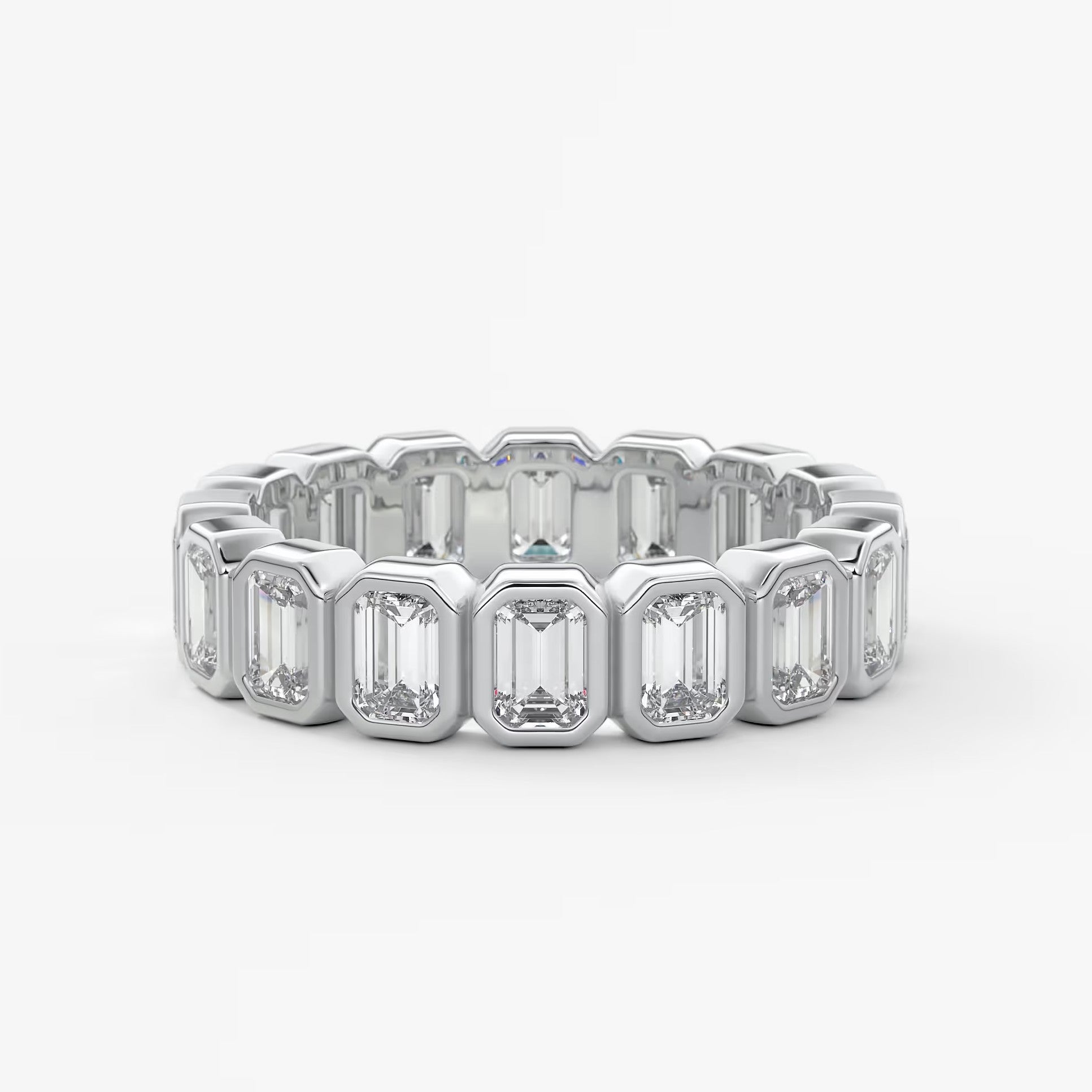 Valora emerald bezel eternity band