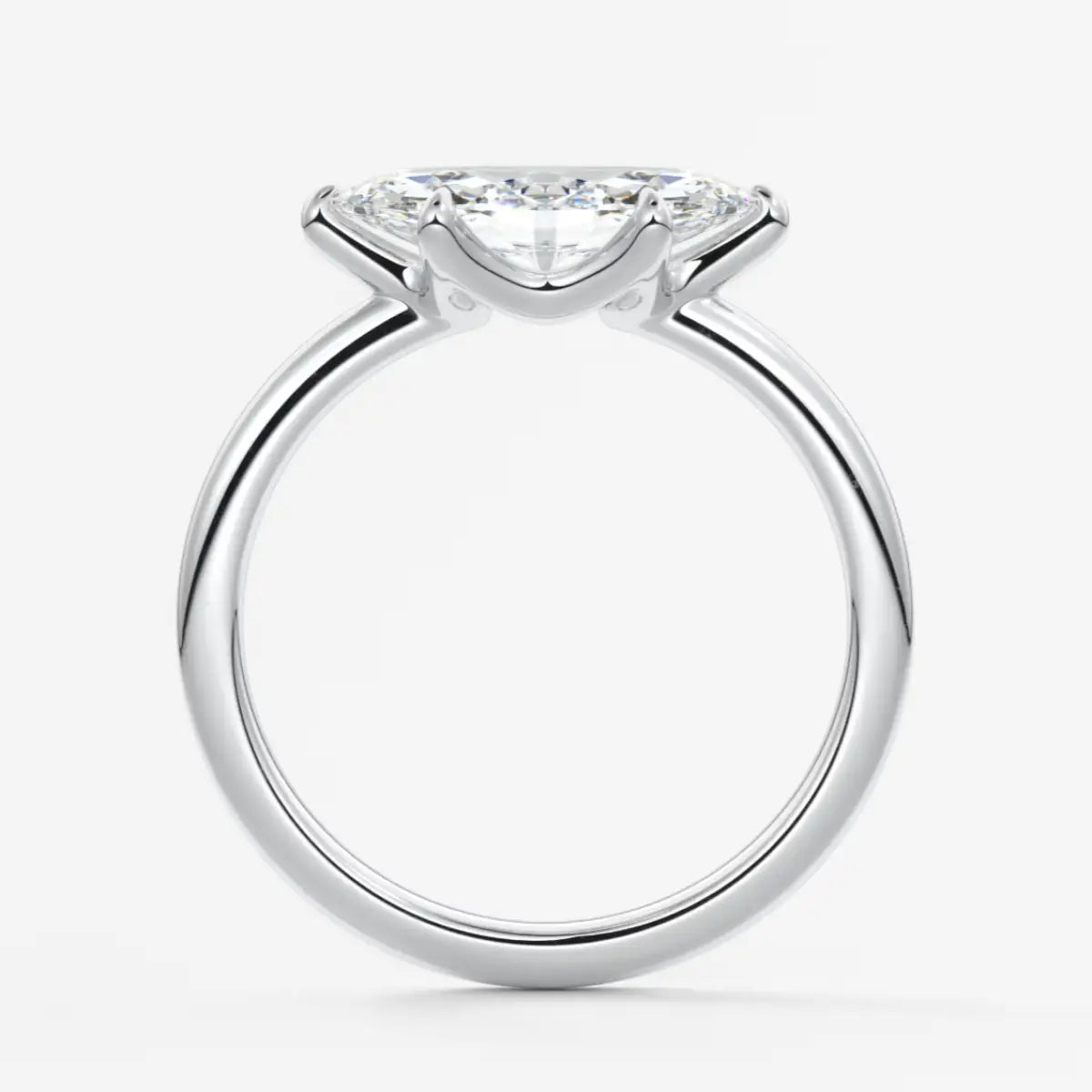 Custom made aura east-west marquise glide solitaire ring | lab diamond or moissanite –