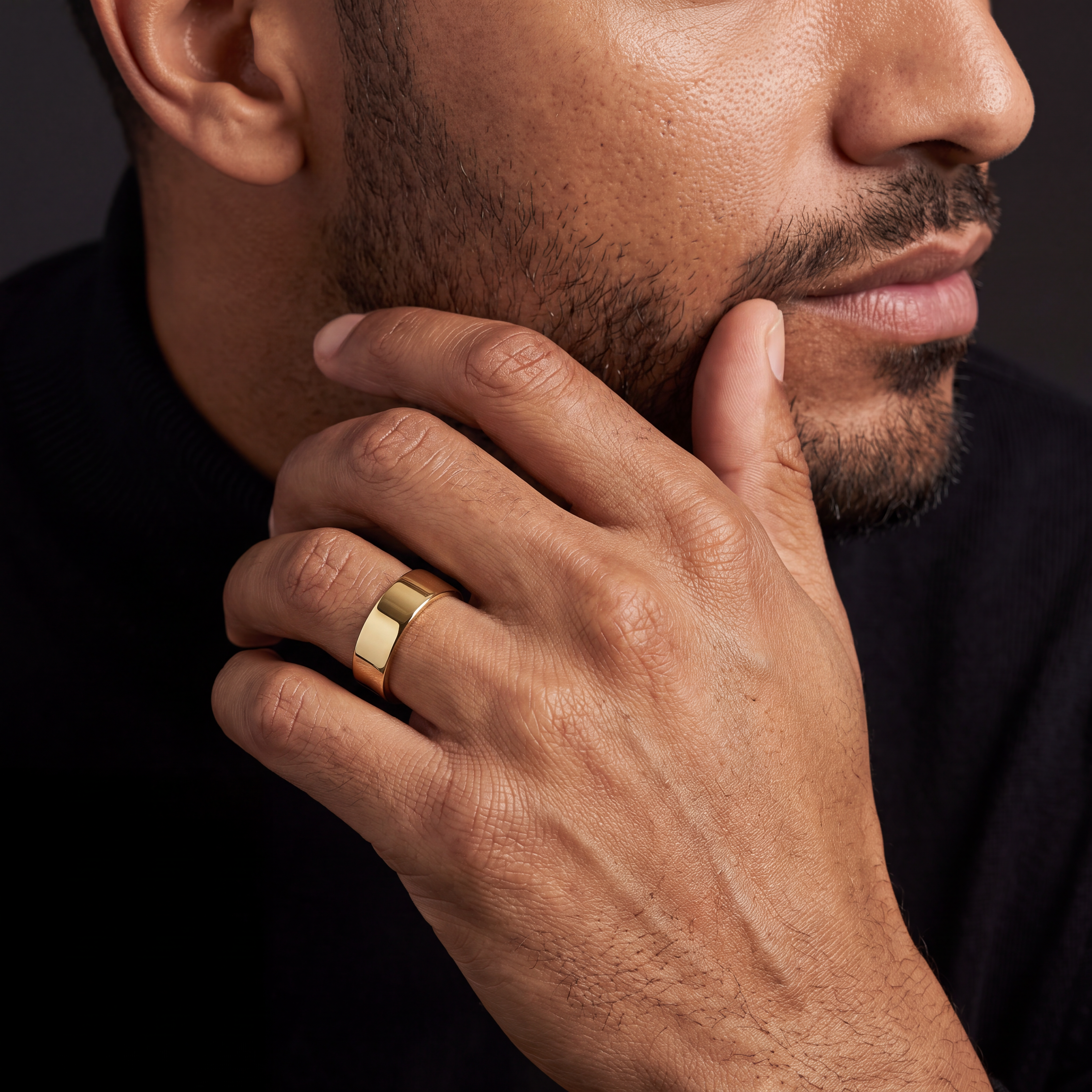 Vale square comfort-fit wedding band