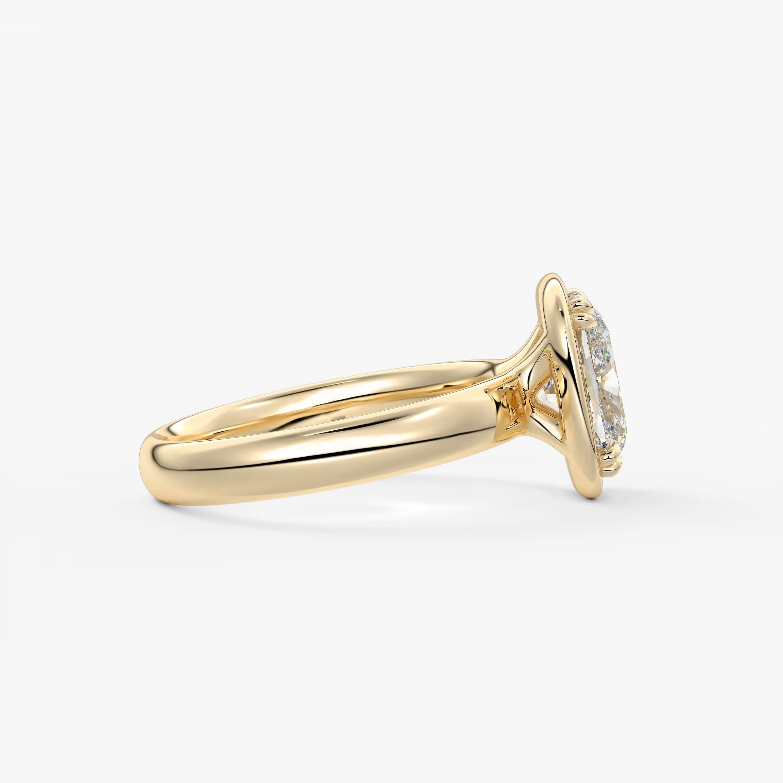 Custom made taylor grande cushion lab diamond bezel engagement ring | australia