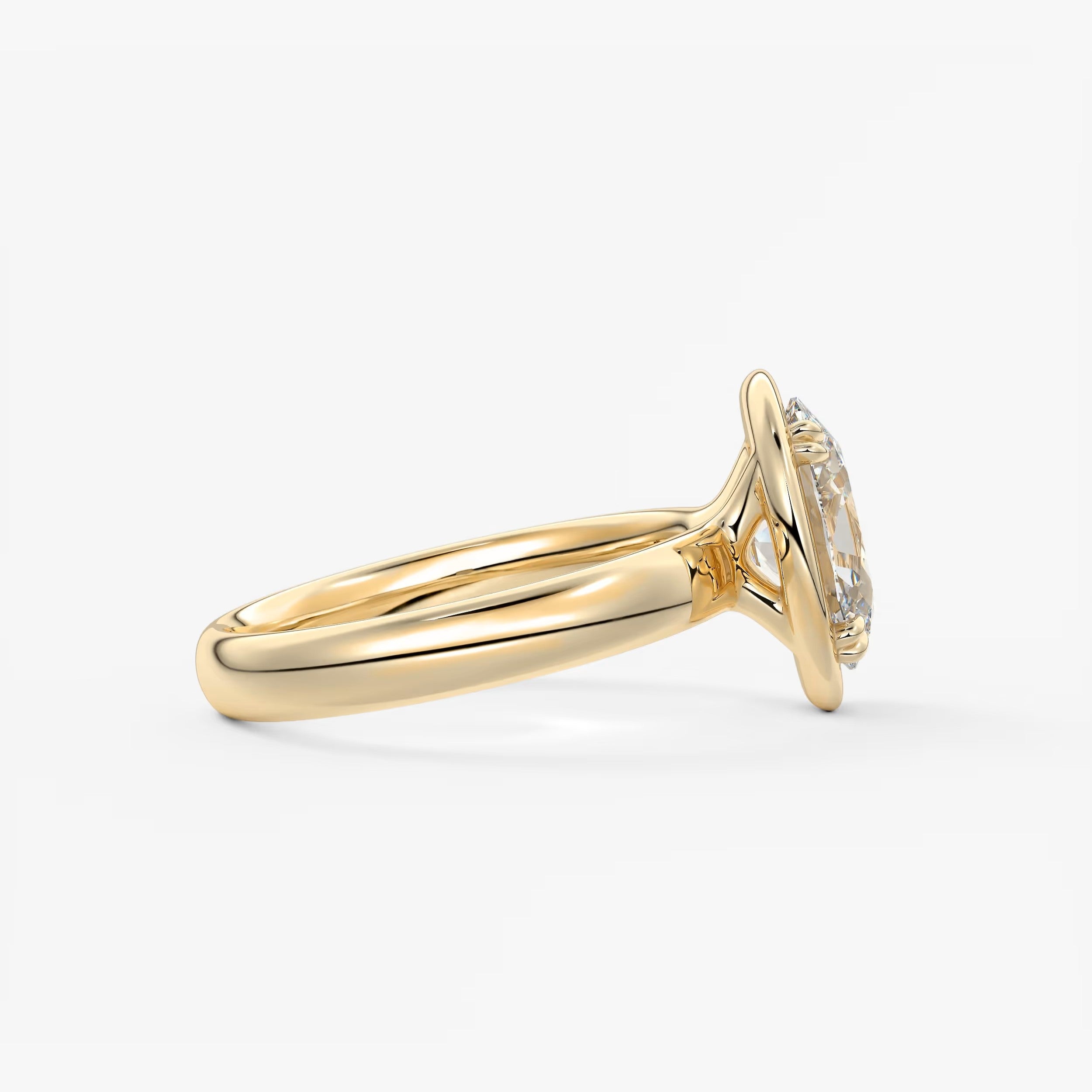 Custom made taylor grande oval lab diamond bazel engagement ring | australia