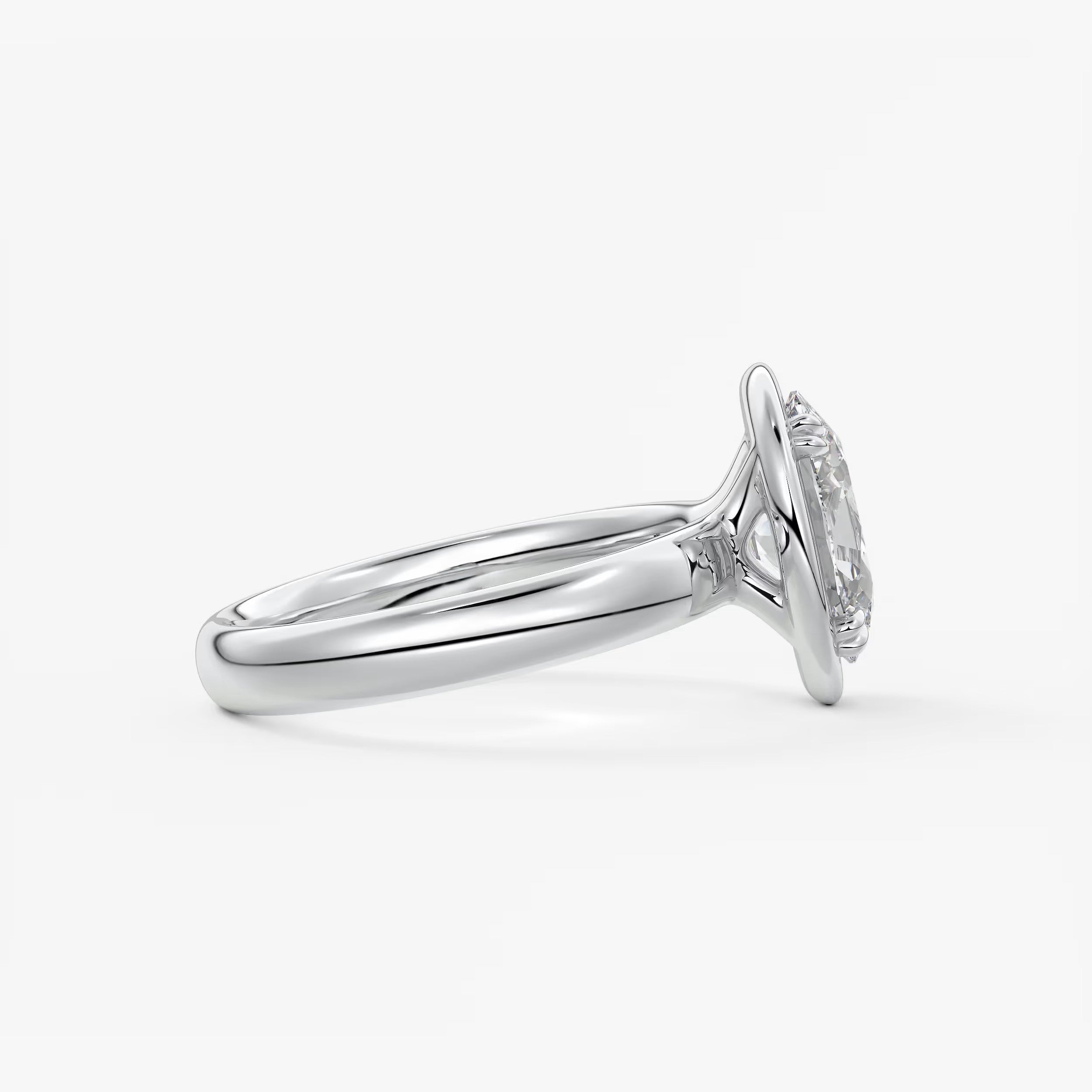 Custom made taylor grande oval lab diamond bazel engagement ring | australia