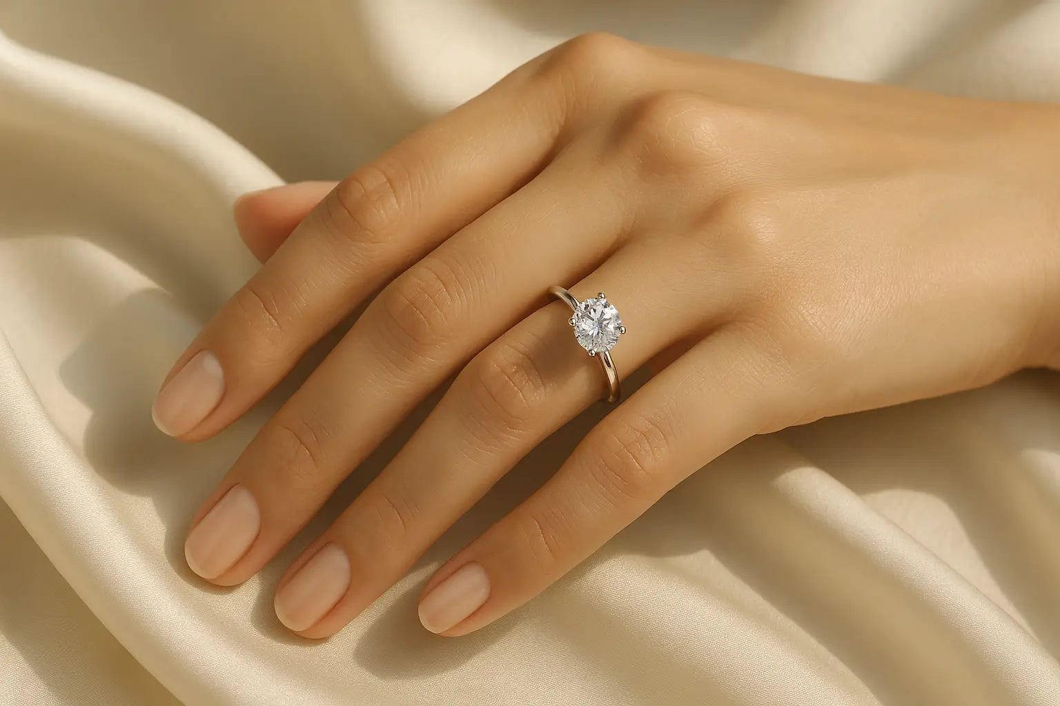 Solitaire engagement ring in lab-grown diamond — VYOR Diamond Lab Perth
