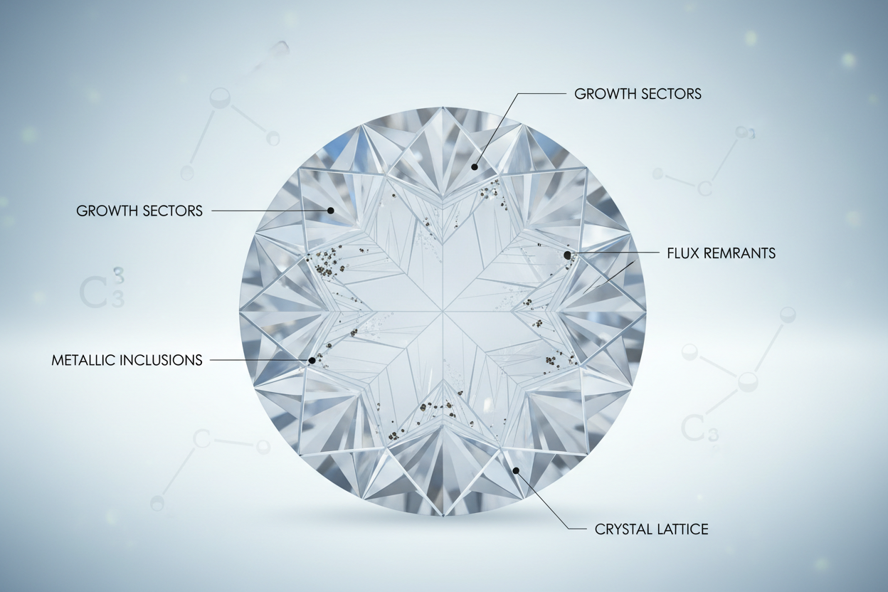 The Birthmarks of a Lab Diamond