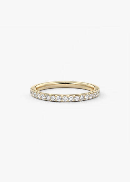 1.6mm half french set eternity band – lab-grown or natural diamonds