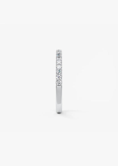 1.6mm half french set eternity band – lab-grown or natural diamonds