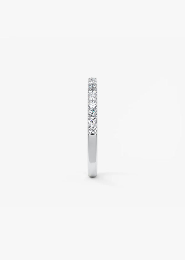 1.6mm half french set eternity band – lab-grown or natural diamonds