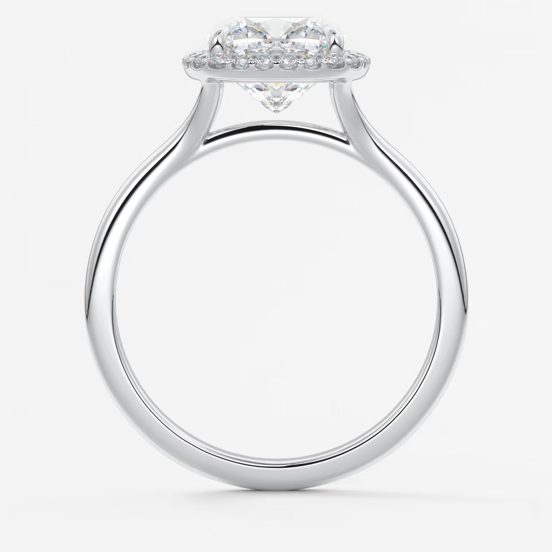 Aeris cushion halo two-tone engagement ring