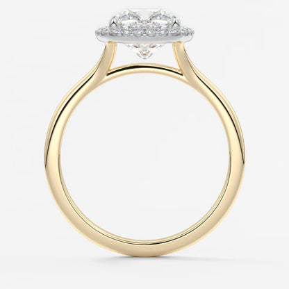 Aeris cushion halo two-tone engagement ring