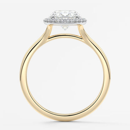 Aeris oval halo two-tone engagement ring