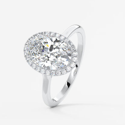 Aeris oval halo two-tone engagement ring