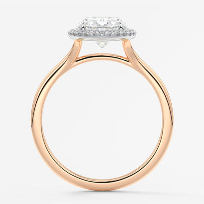 Aeris oval halo two-tone engagement ring