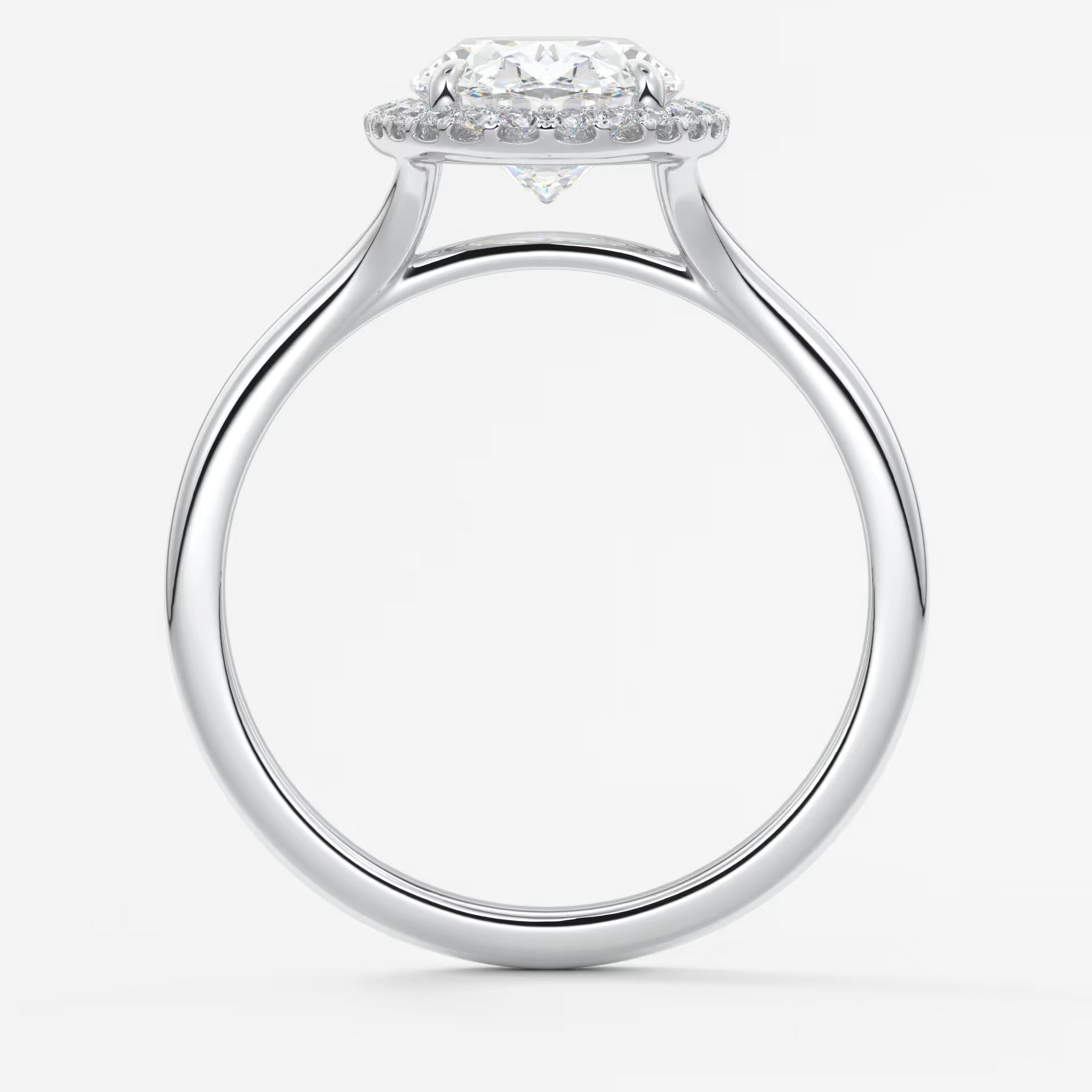 Aeris oval halo two-tone engagement ring